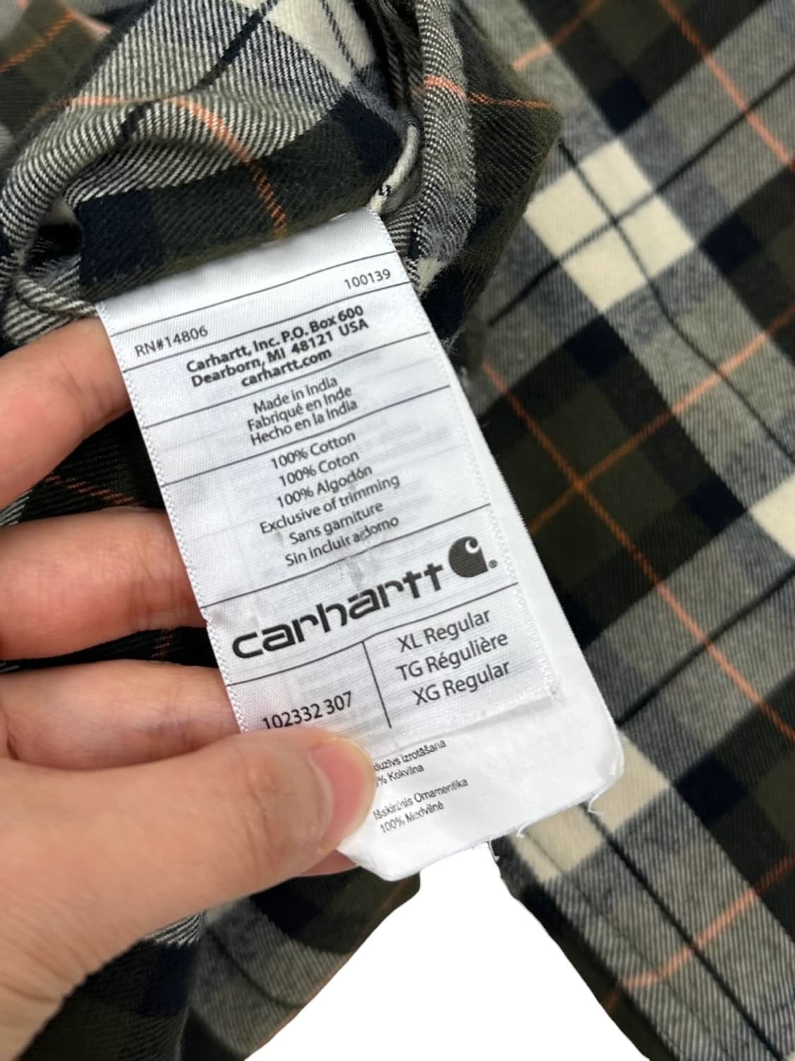 칼하트 체크 워크셔츠 (XL~2XL) 상품이미지8