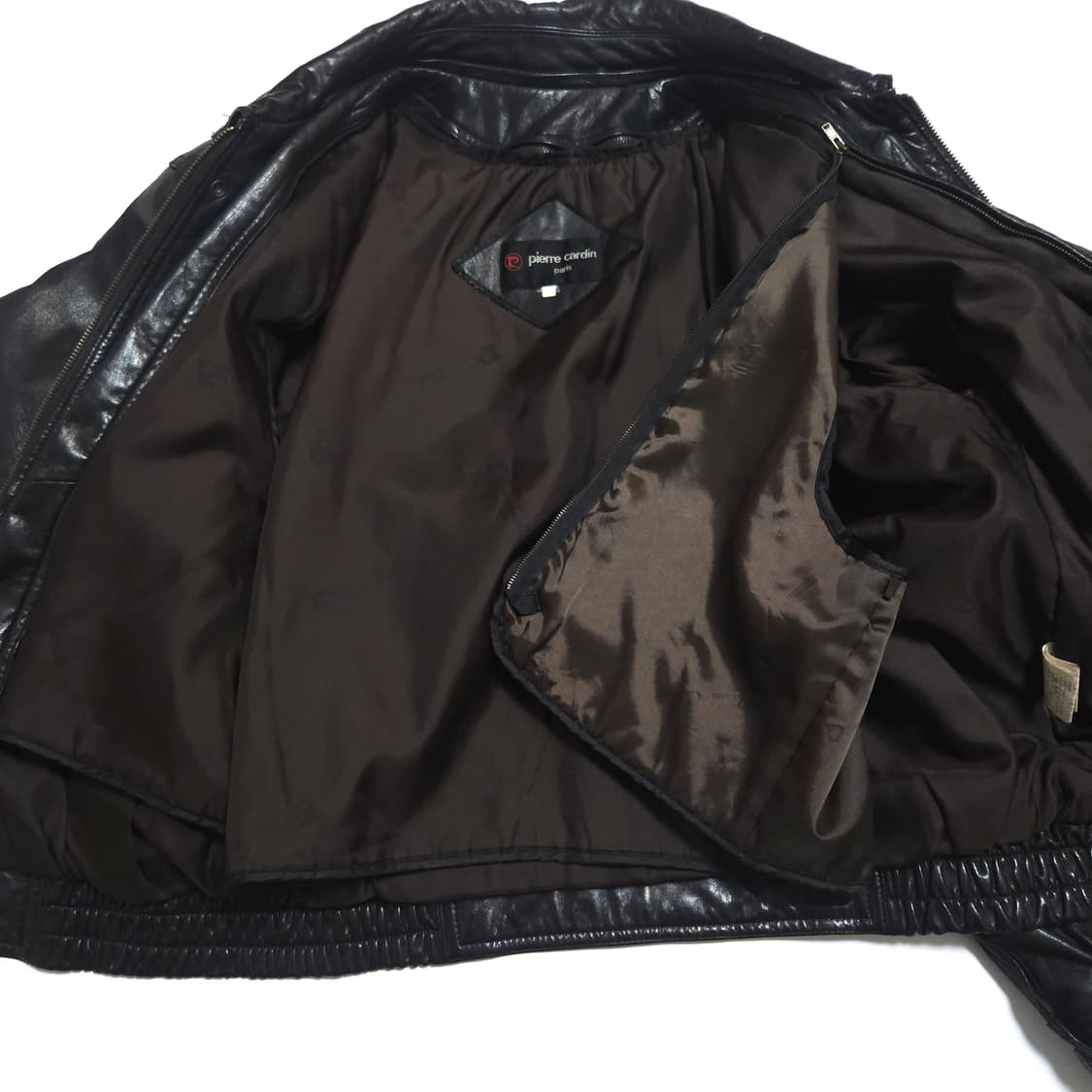 피에르가르뎅 90s 램 레더 봄버 자켓 블랙 상품이미지6