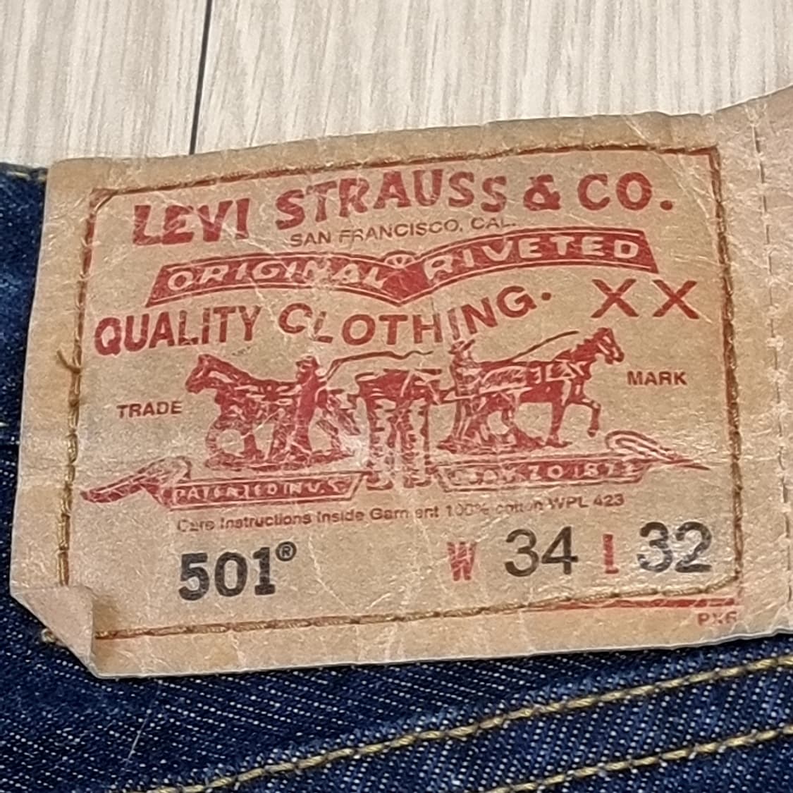 리바이스 90~00 년대 501 데님 청바지(34*32) 상품이미지4