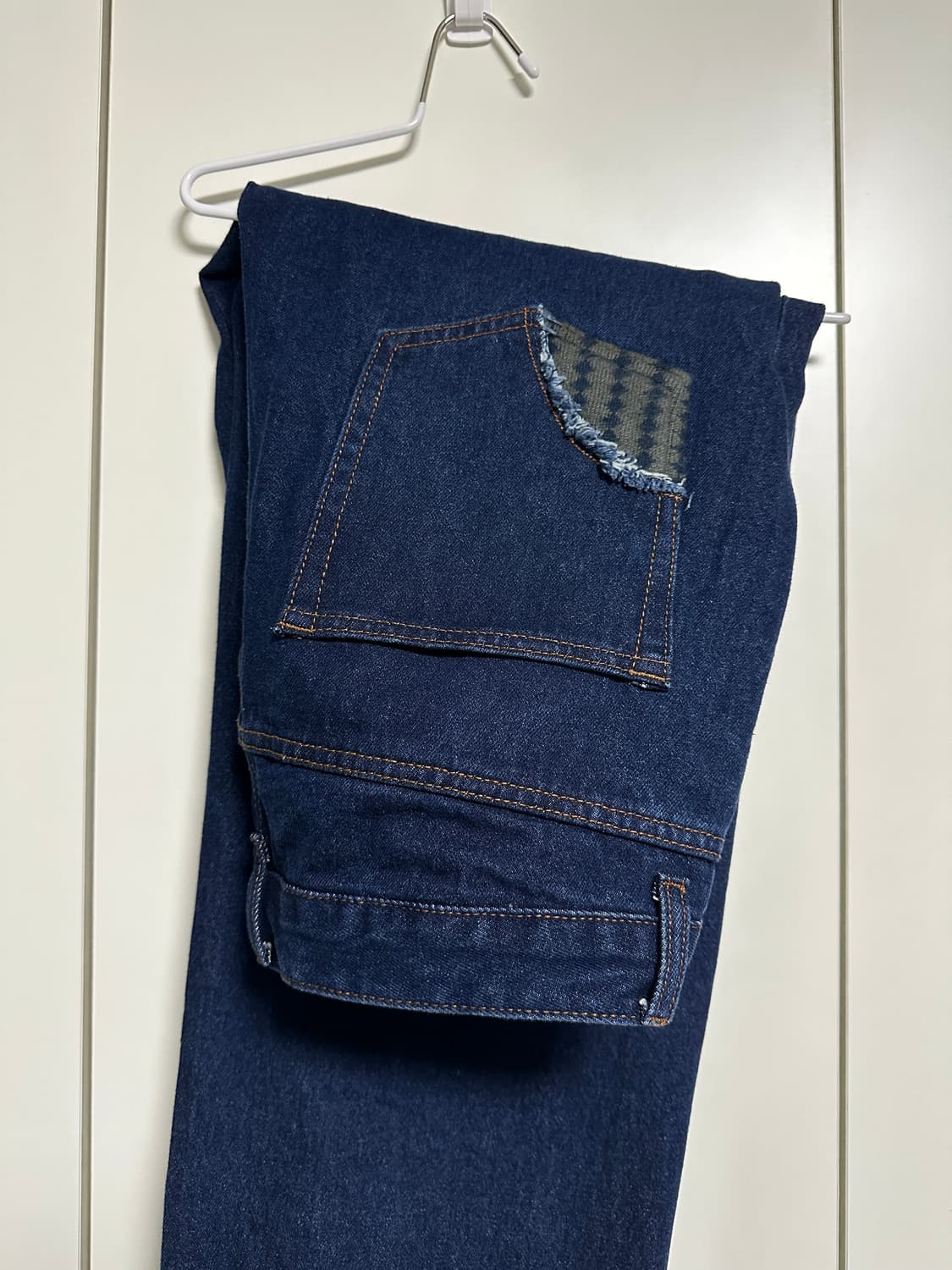 예스아이씨 Knit Patched 데님 인디고 M 상품이미지2