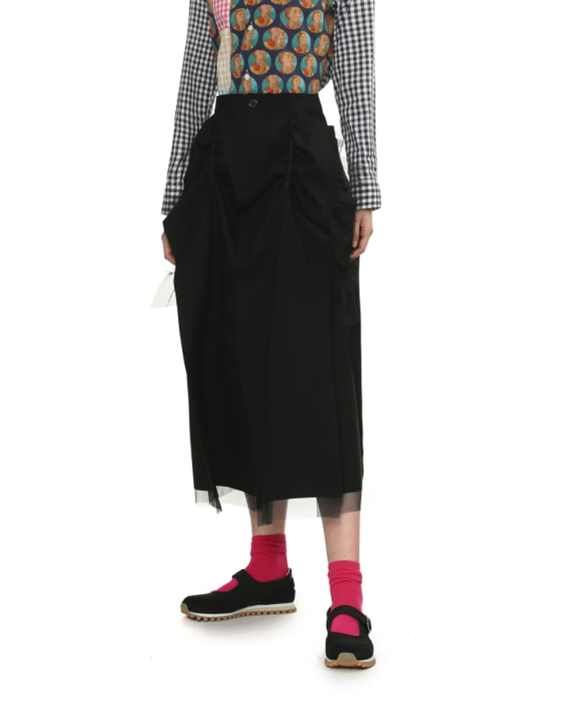 새상품 타오 TAO 레이어드 튤 미디 스커트 M 상품이미지5