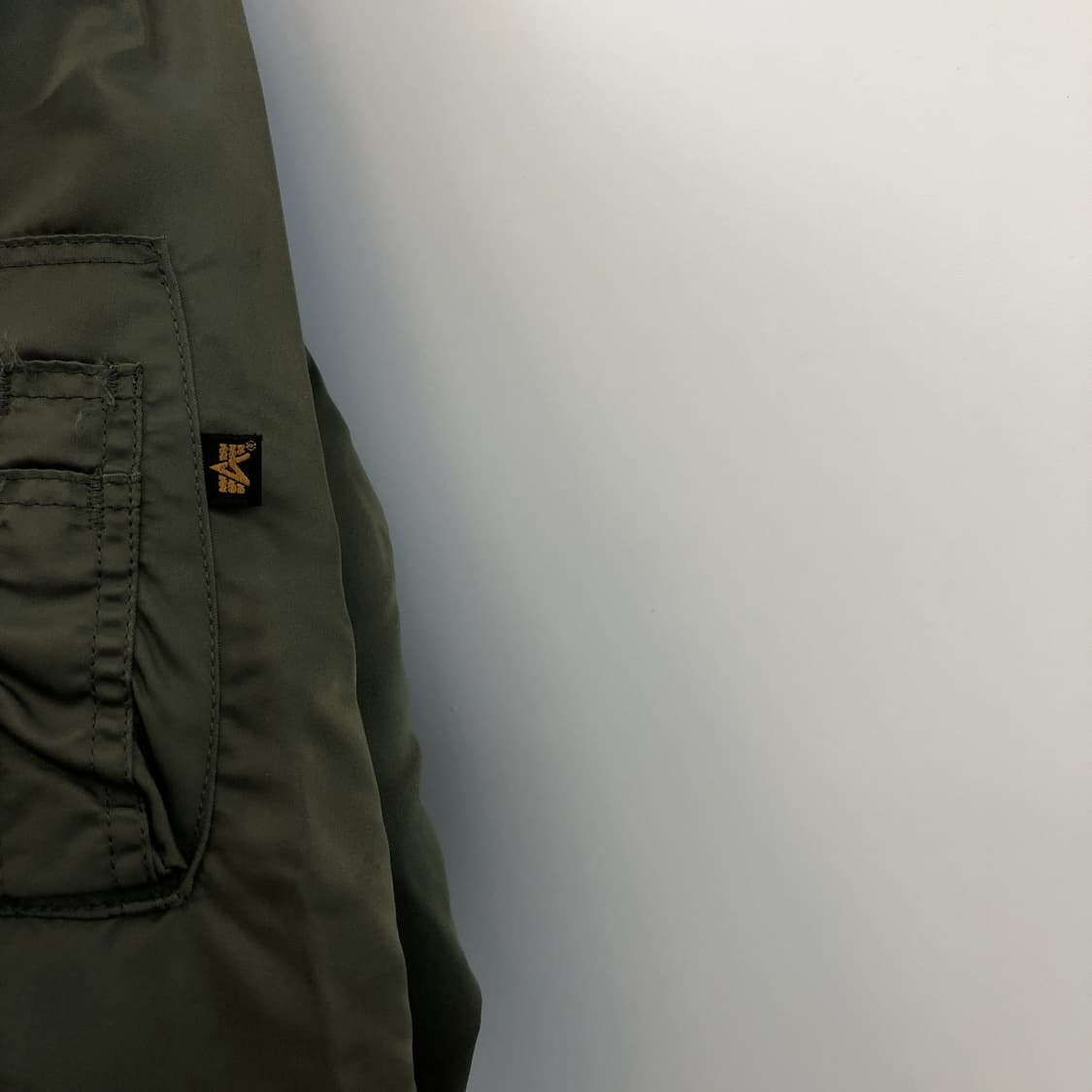 90s USA 알파 MA-1 플라이트 블루종 L 상품이미지3