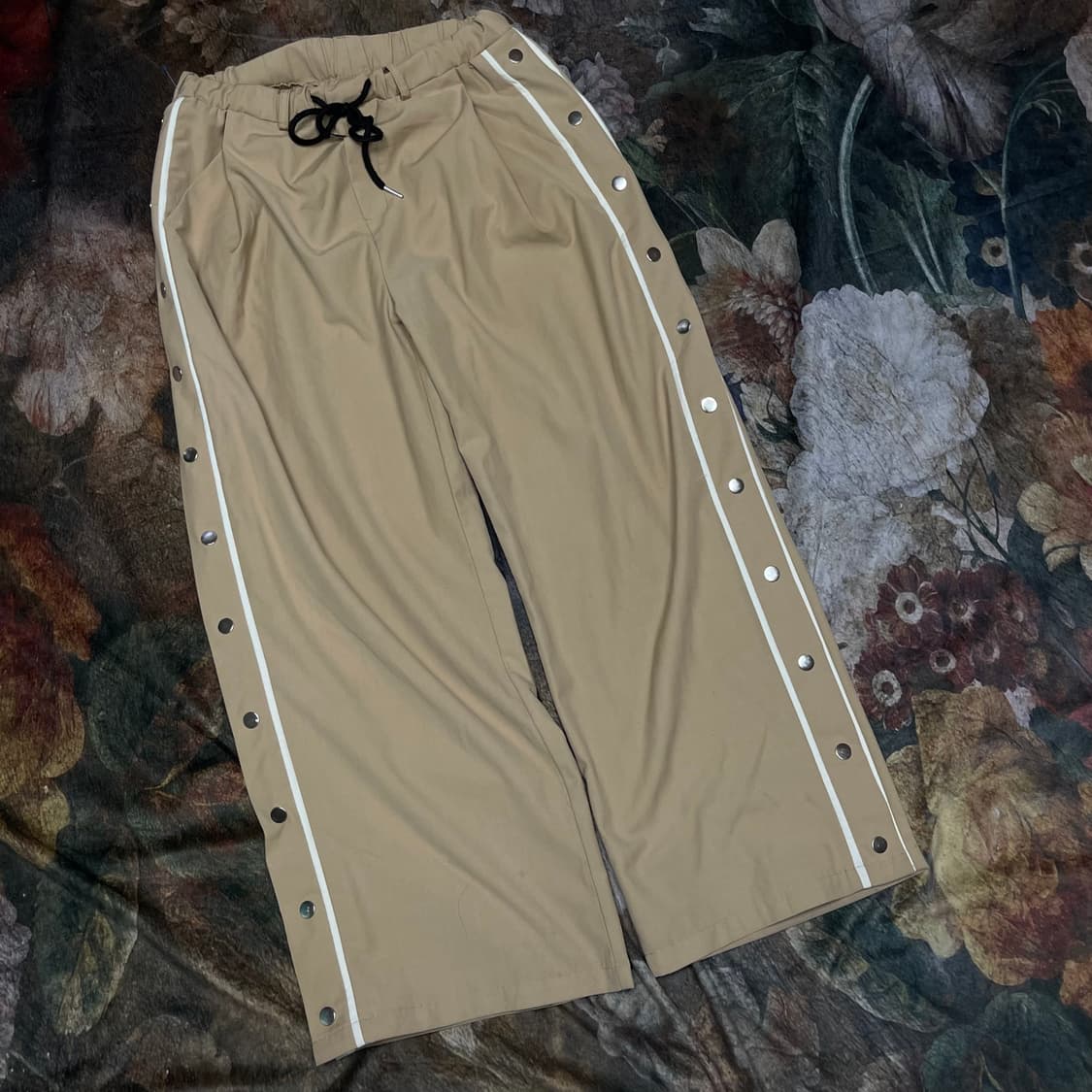 일본 빈티지 W.W.G 밴딩 사이드버튼트랙팬츠 Free 상품이미지1