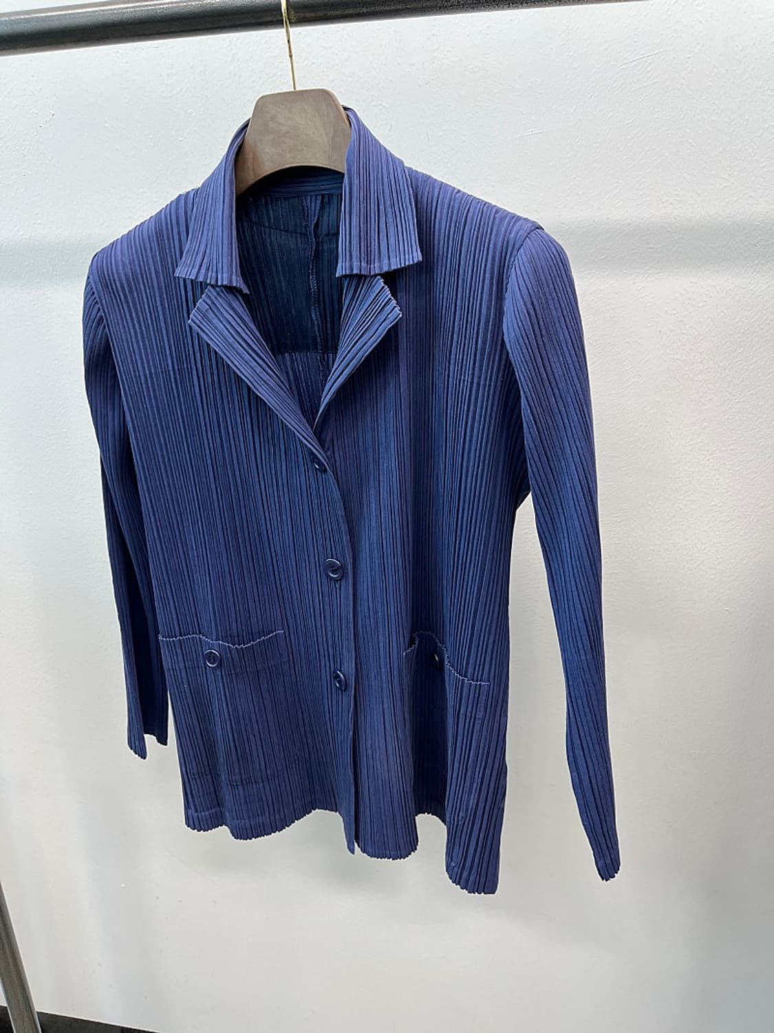 여) 플리츠플리즈 미스티퍼플 가디건 상품이미지1