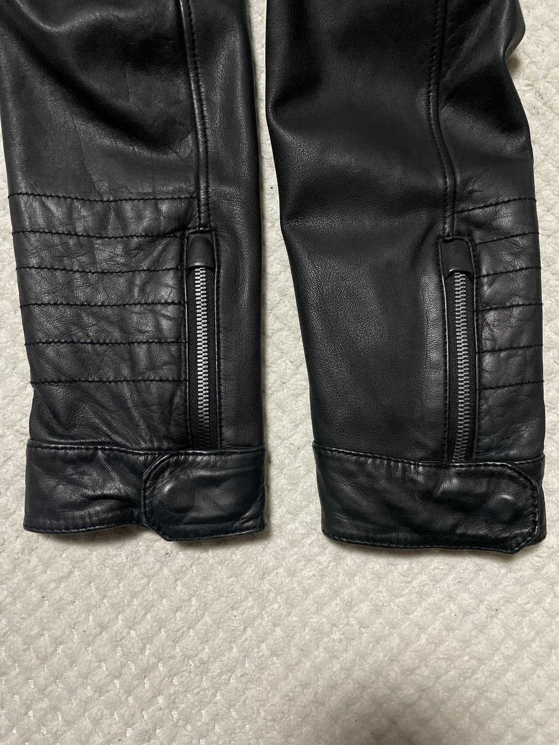 [52] SOLID HOMME 2중 지퍼 레이어드 양가죽 레더 자켓 상품이미지7