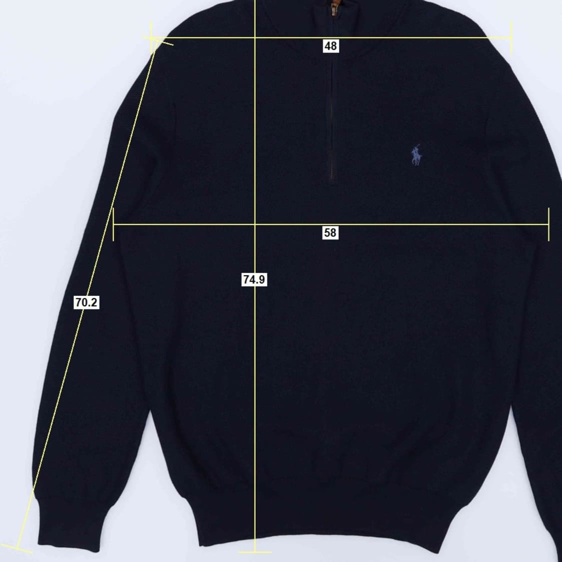 [L] 신형 폴로 랄프로렌 피마코튼 반집업 니트 스웨터 3907 상품이미지8