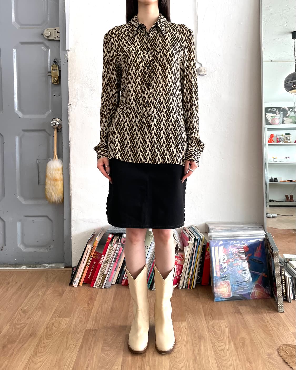 아르마니 진스 레이온 트라이벌 셔츠 상품이미지2