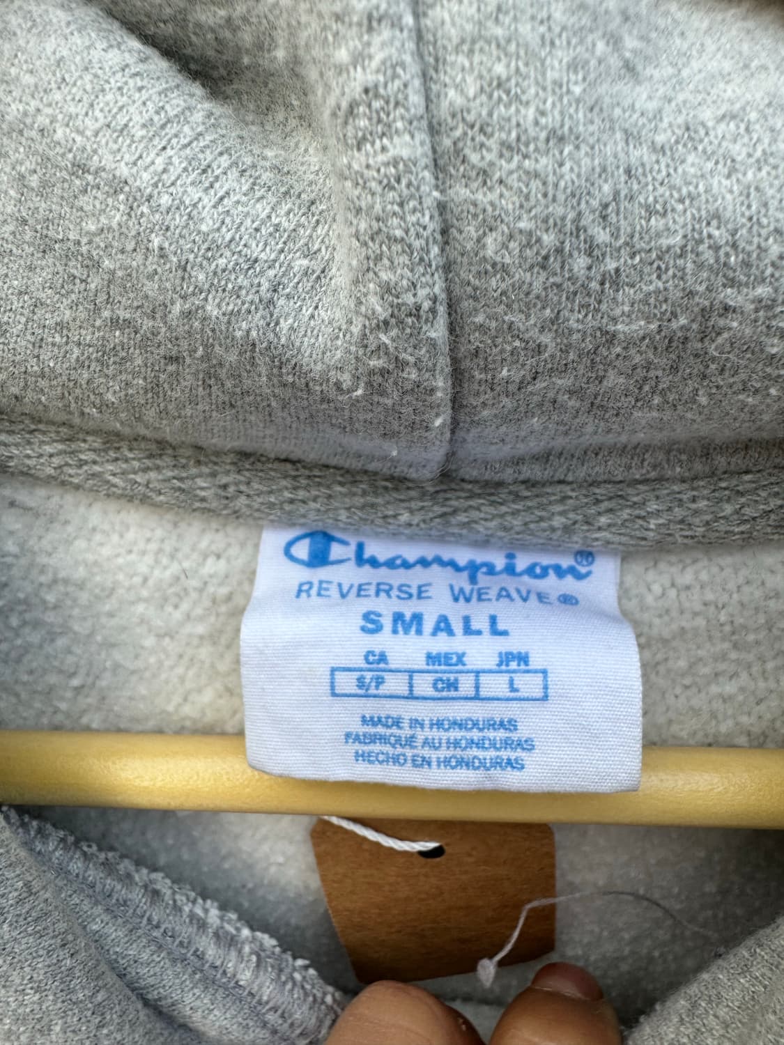 00s 챔피온 자수로고 빈티지 리버스위브 후디 후드티 그레이 s 상품이미지4