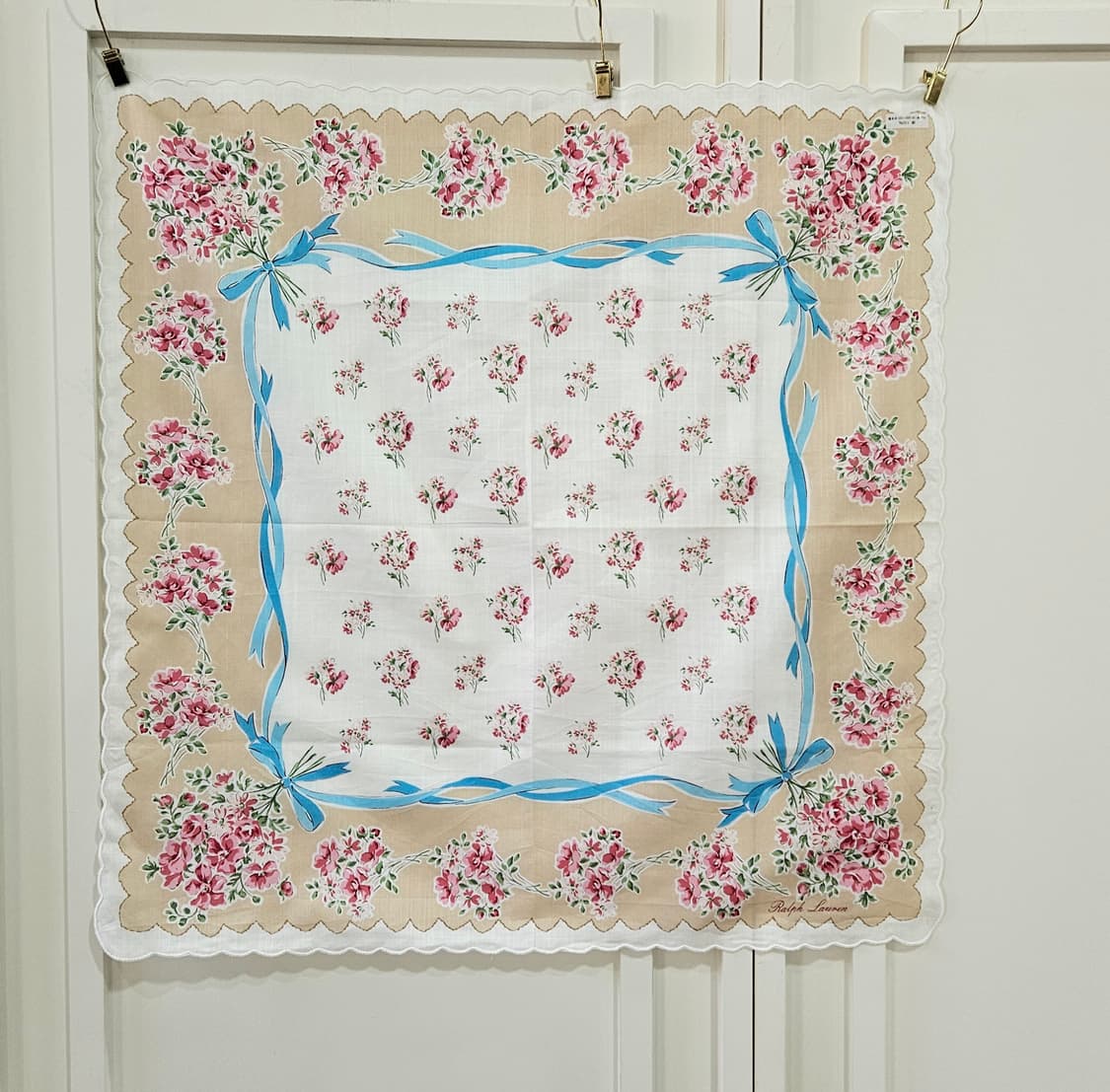 랄프로렌(Ralph Lauren) 플로럴 리본 프레임 손수건 상품이미지1