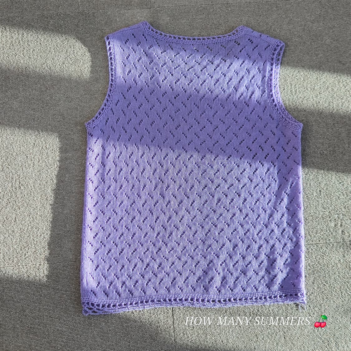 퍼플 여름 니트 슬리브리스 상품이미지6