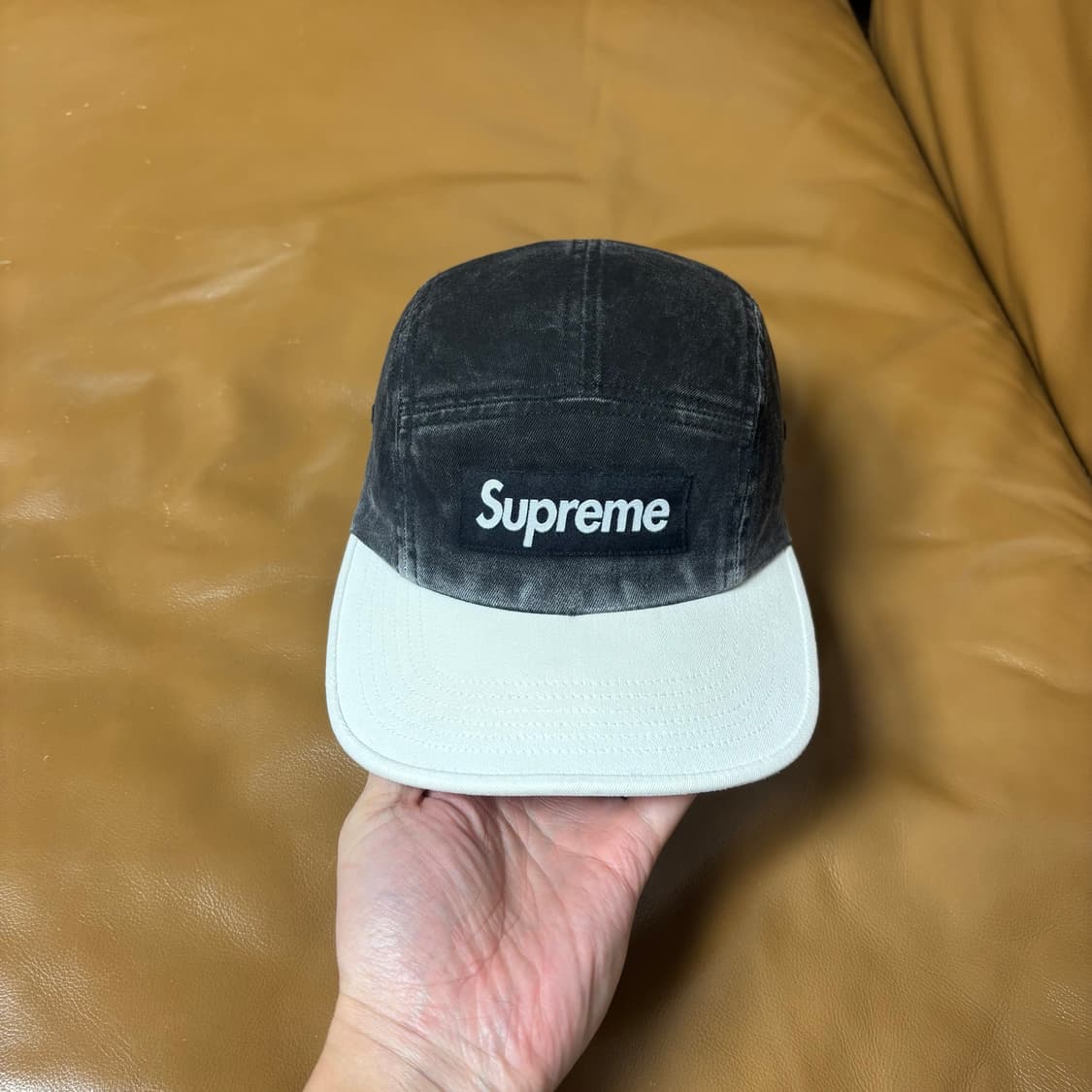 슈프림 캠프캡 모자 박스로고 피그먼트 블랙 상품이미지2