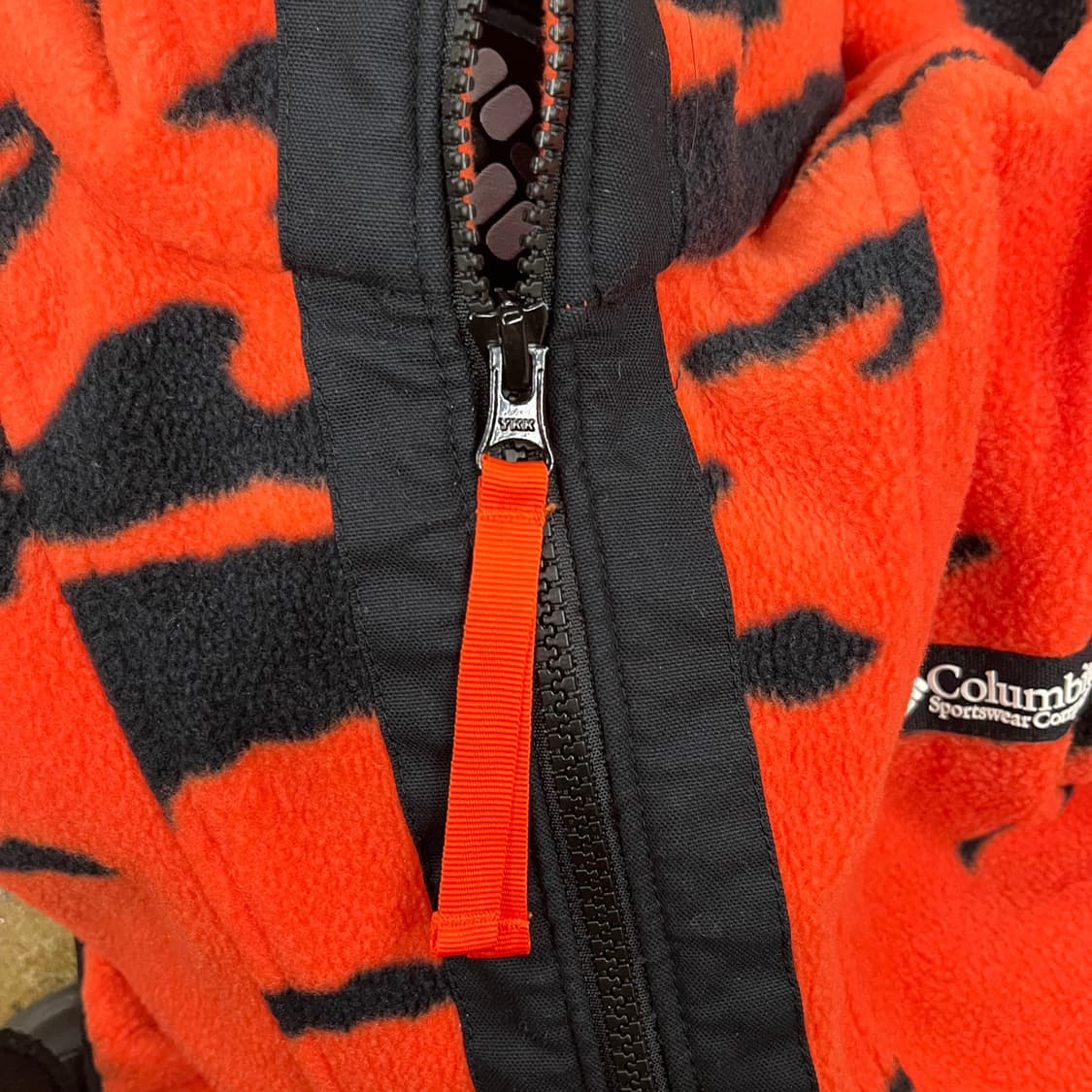 [정품/S] 컬럼비아 오렌지 블랙 패턴 플리스 자켓 b18 상품이미지7