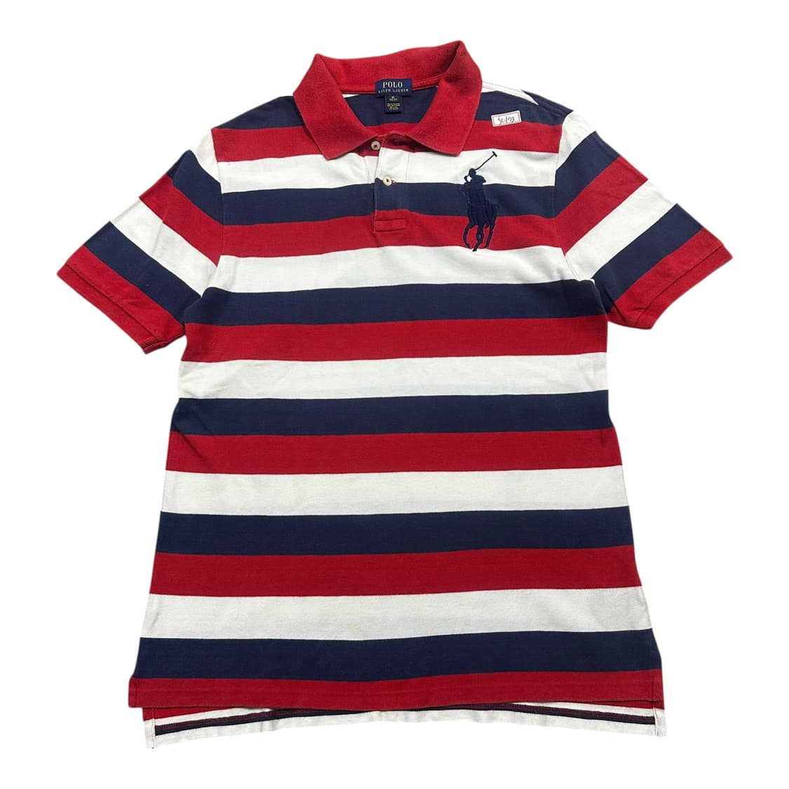 ✨ (바배) 폴로 랄프로렌 빅포니 스트라이프 카라 반팔티 (18-20) 상품이미지1