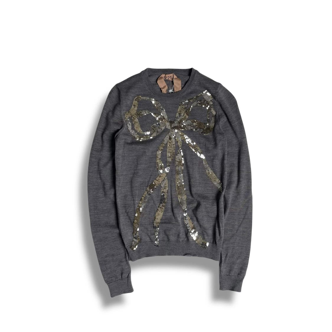 N21  리본 스팽글 울 100 니트  (italy) 상품이미지1