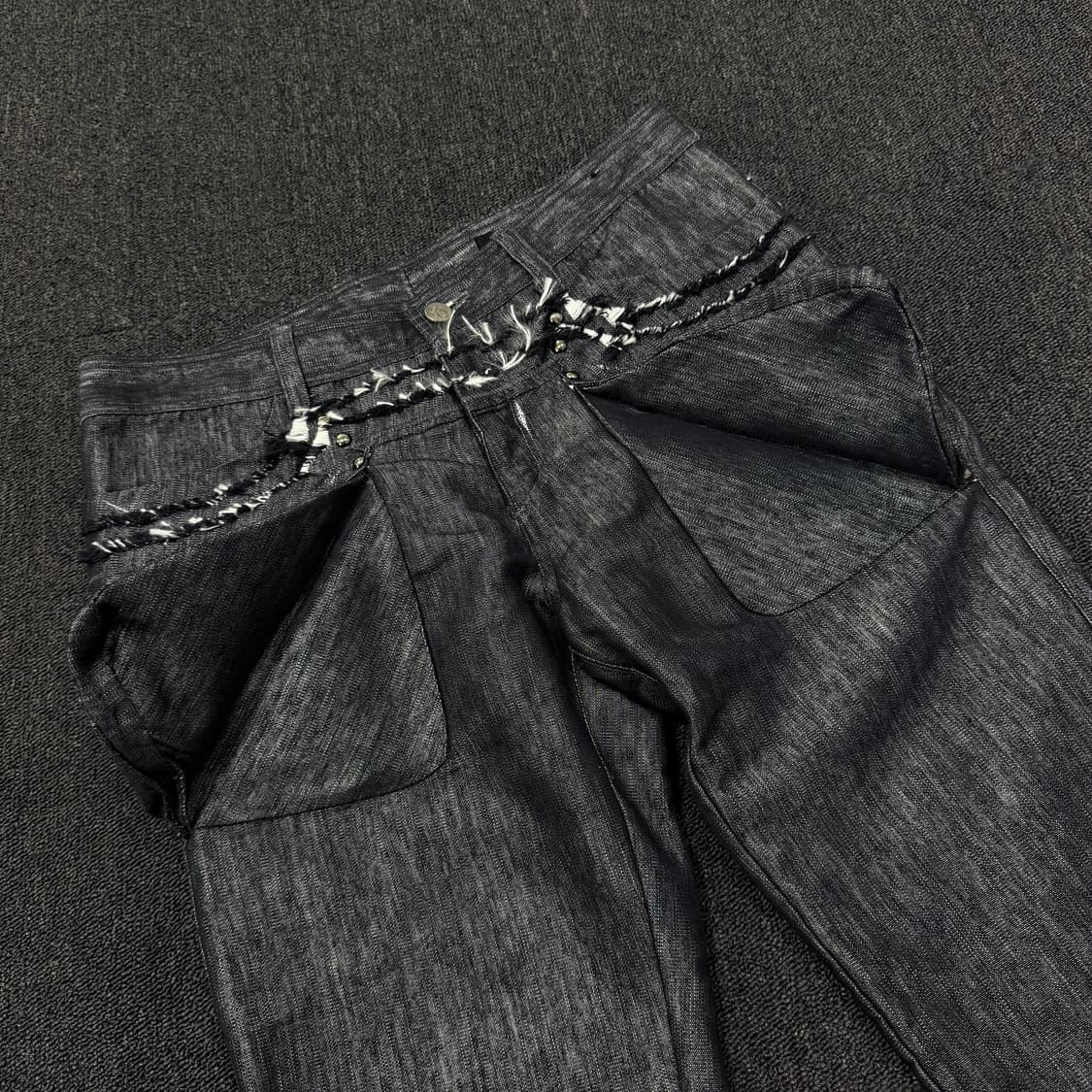 KOHSHIN SATOH 코신사토 3D포켓 코팅 데님팬츠 상품이미지3