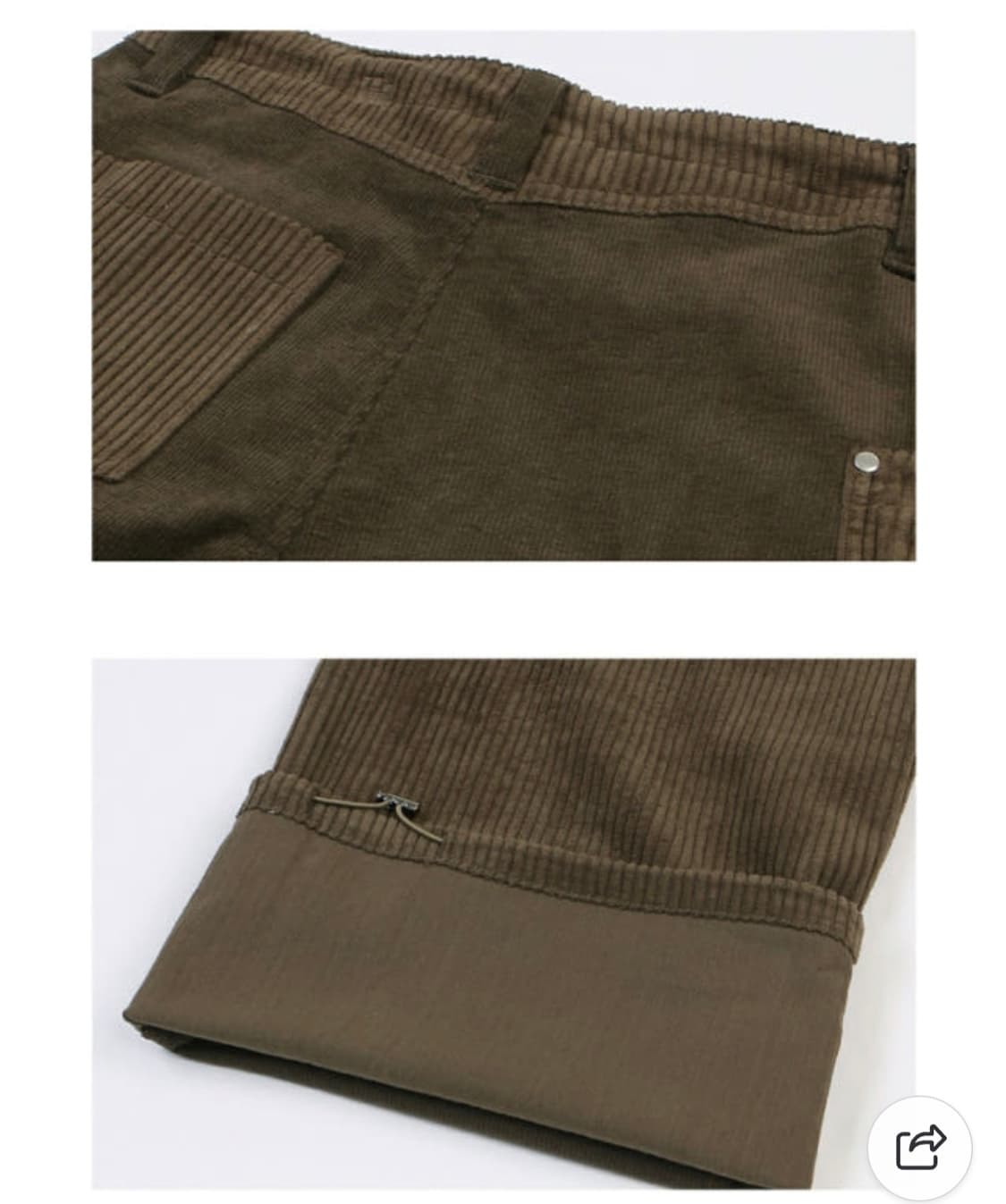 원더플레이스 오디너리 홀리데이 코듀로이 와이드 팬츠 상품이미지6