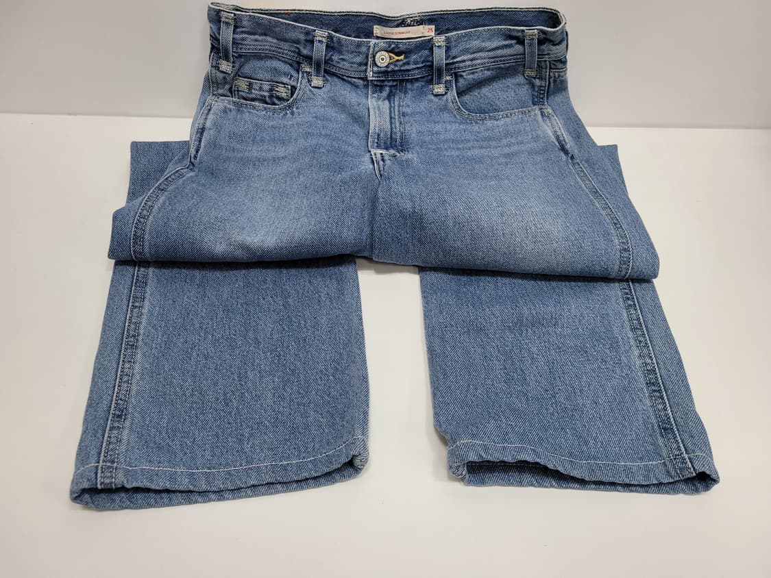 리바이스 레드탭 루즈 스트레이트 데님 청바지 / 여 25  연청 상품이미지6