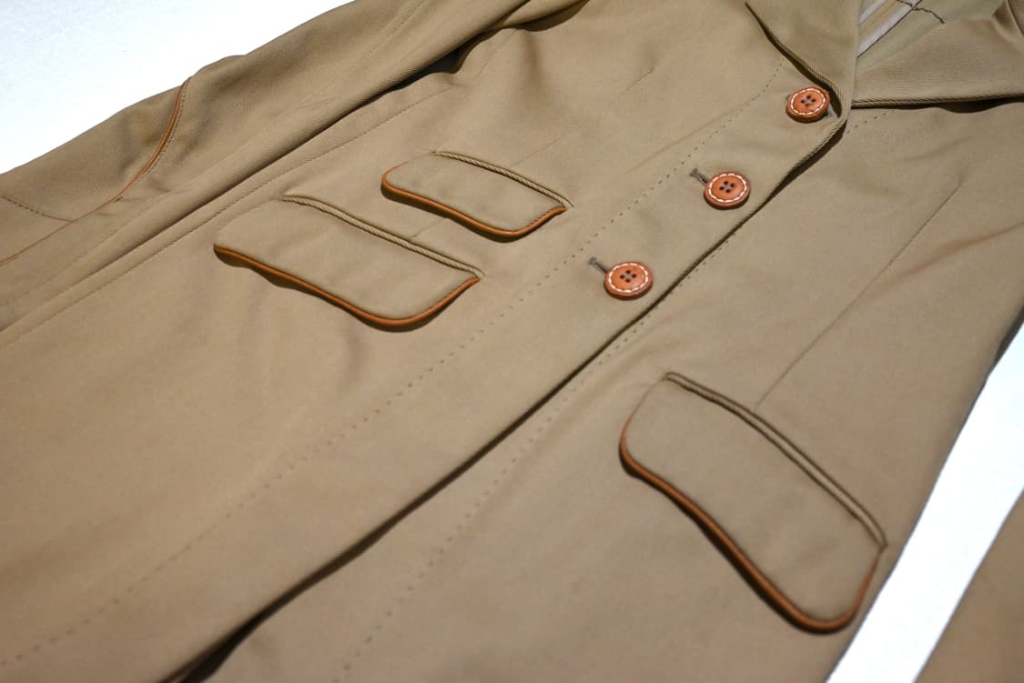 miumiu 2000s archive leather piping coat 상품이미지4