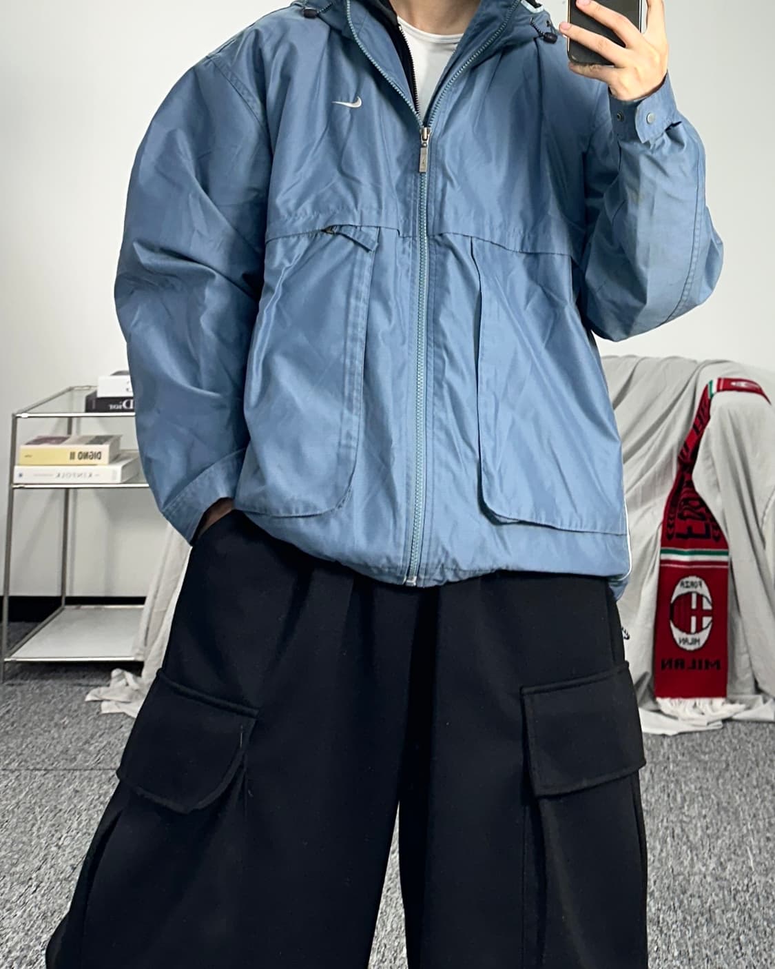 나이키 90s 딥블루 바람막이 L 상품이미지3