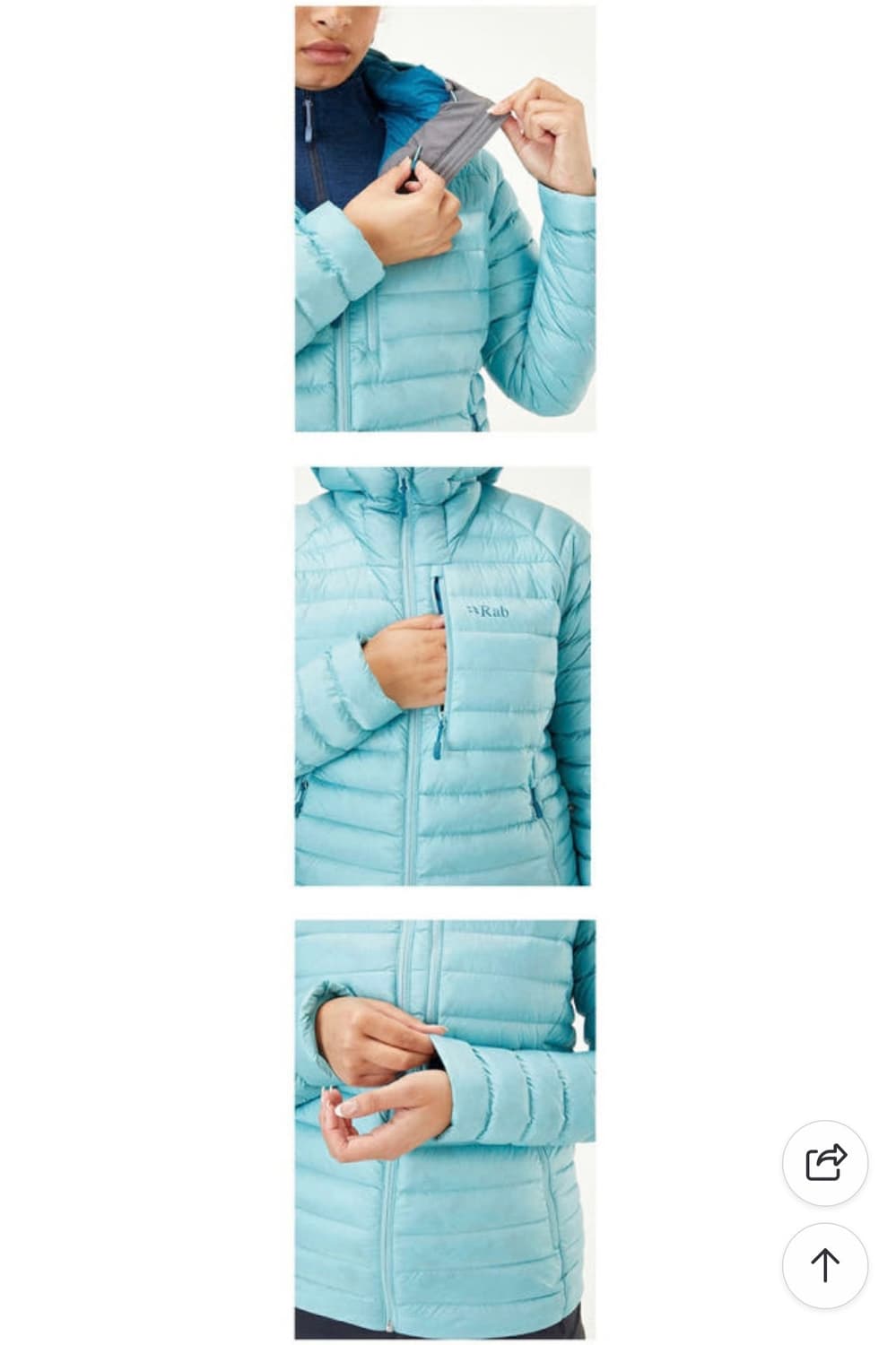 Rab 랩 마이크로라이트 알파인 경량 자켓 멜트워터 (여성) 상품이미지3