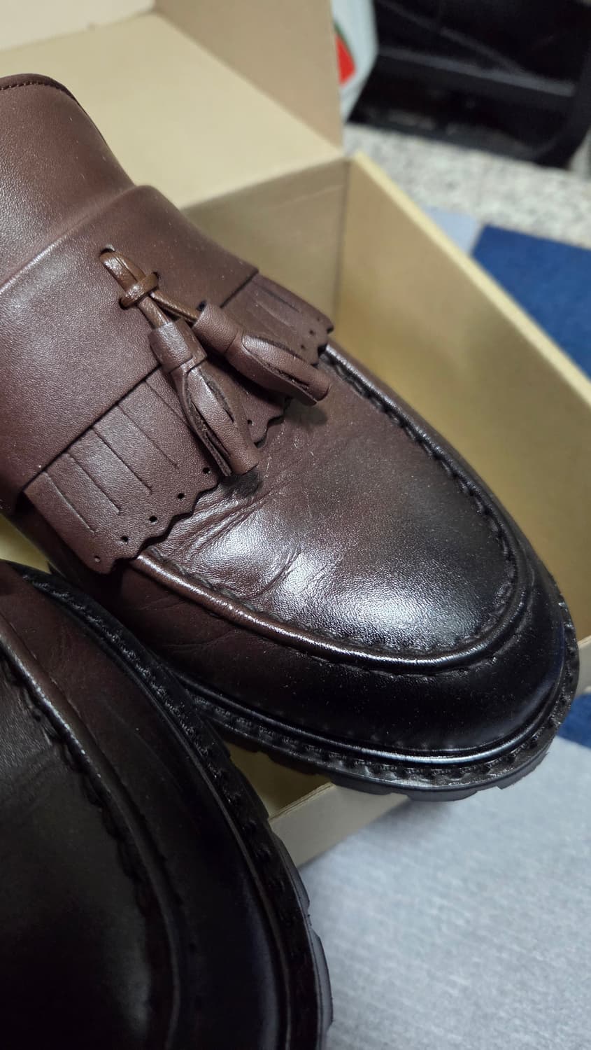 레더리스 워커솔 테슬 로퍼 다크브라운 260(반사이즈 다운) 상품이미지4