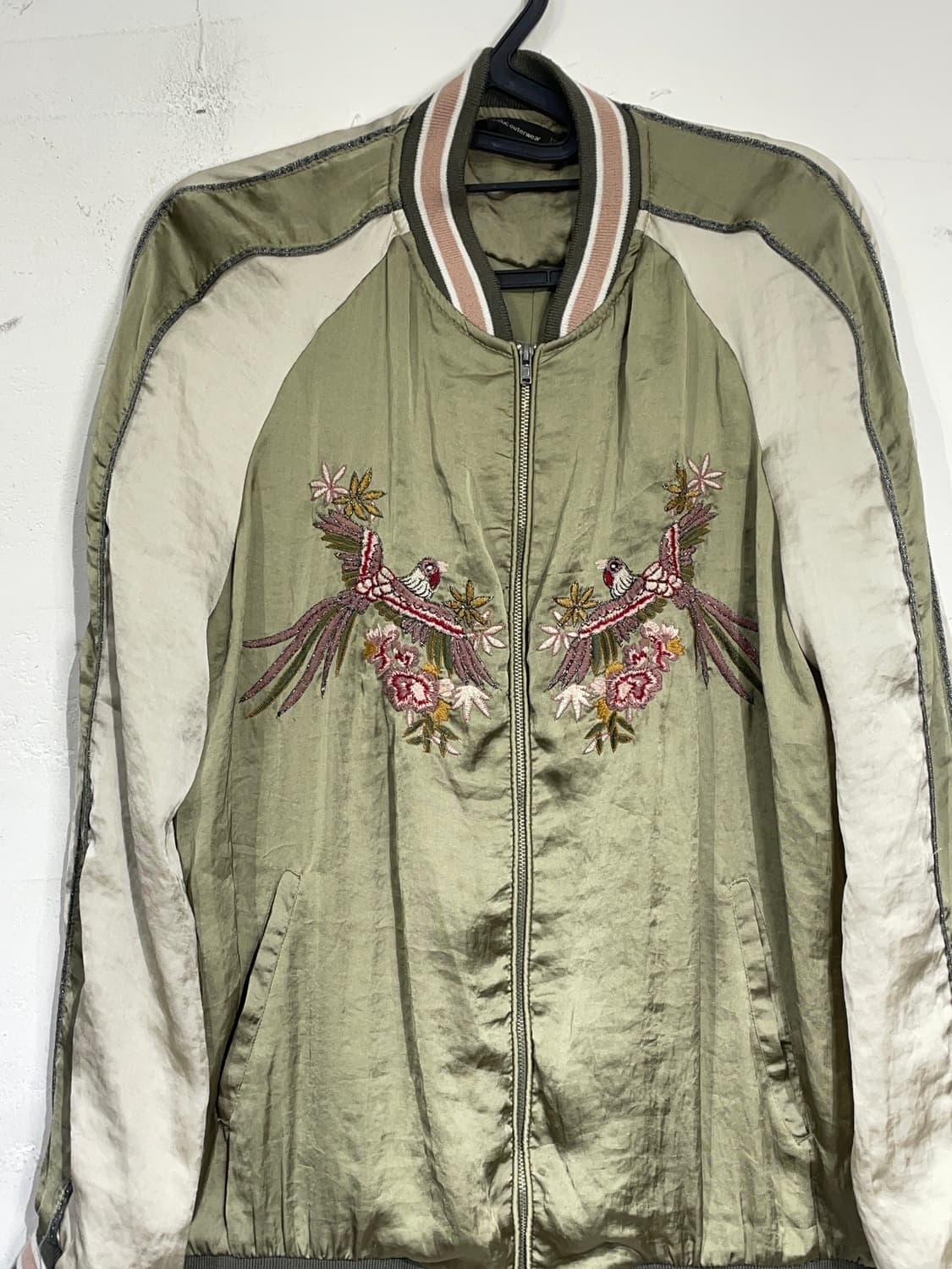 일본빈티지 사틴 자수 스카잔 오리엔탈 스카쟌 M 상품이미지7