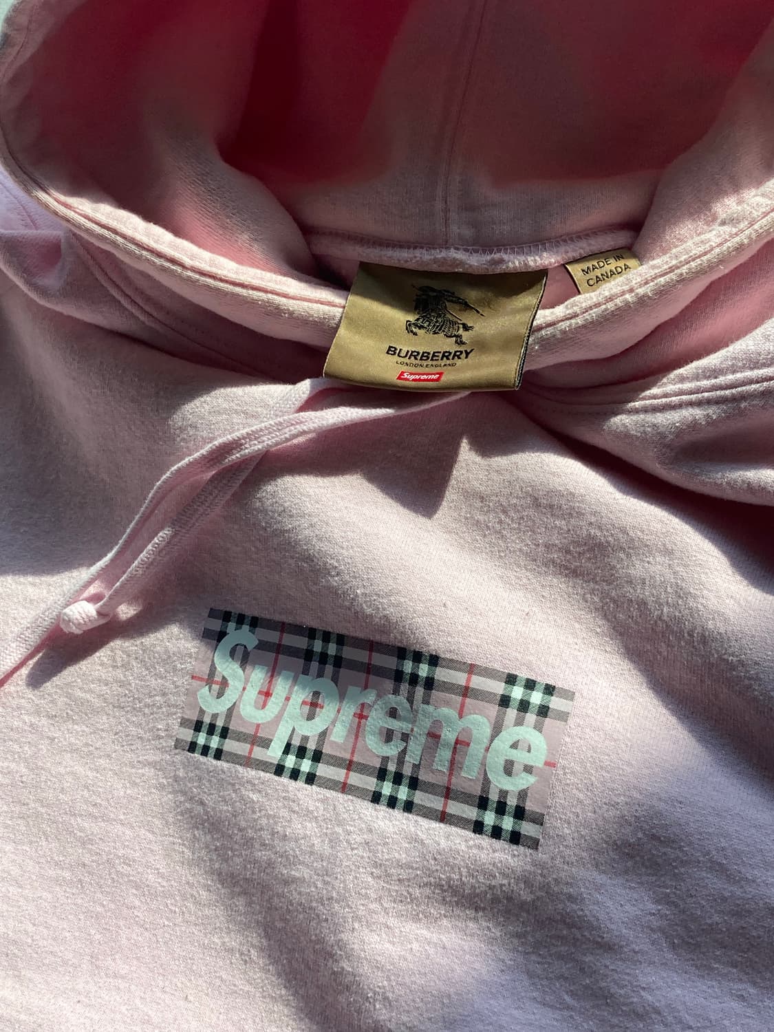 슈프림 x 버버리 후드티 (XL) 상품이미지4