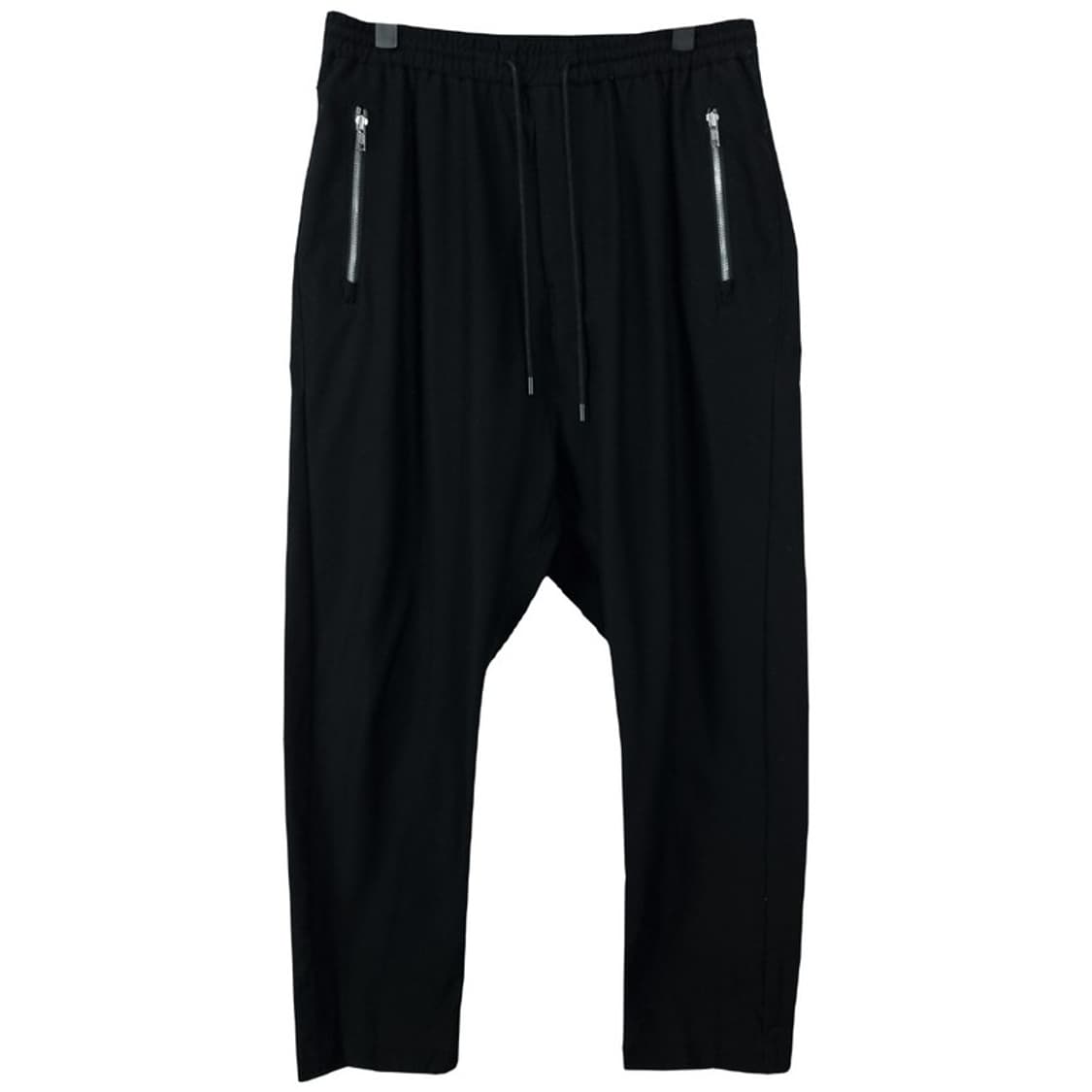 [준지] 18 S/S 실버 지퍼 베기핏 트레이닝 팬츠 블랙 P01551 상품이미지2