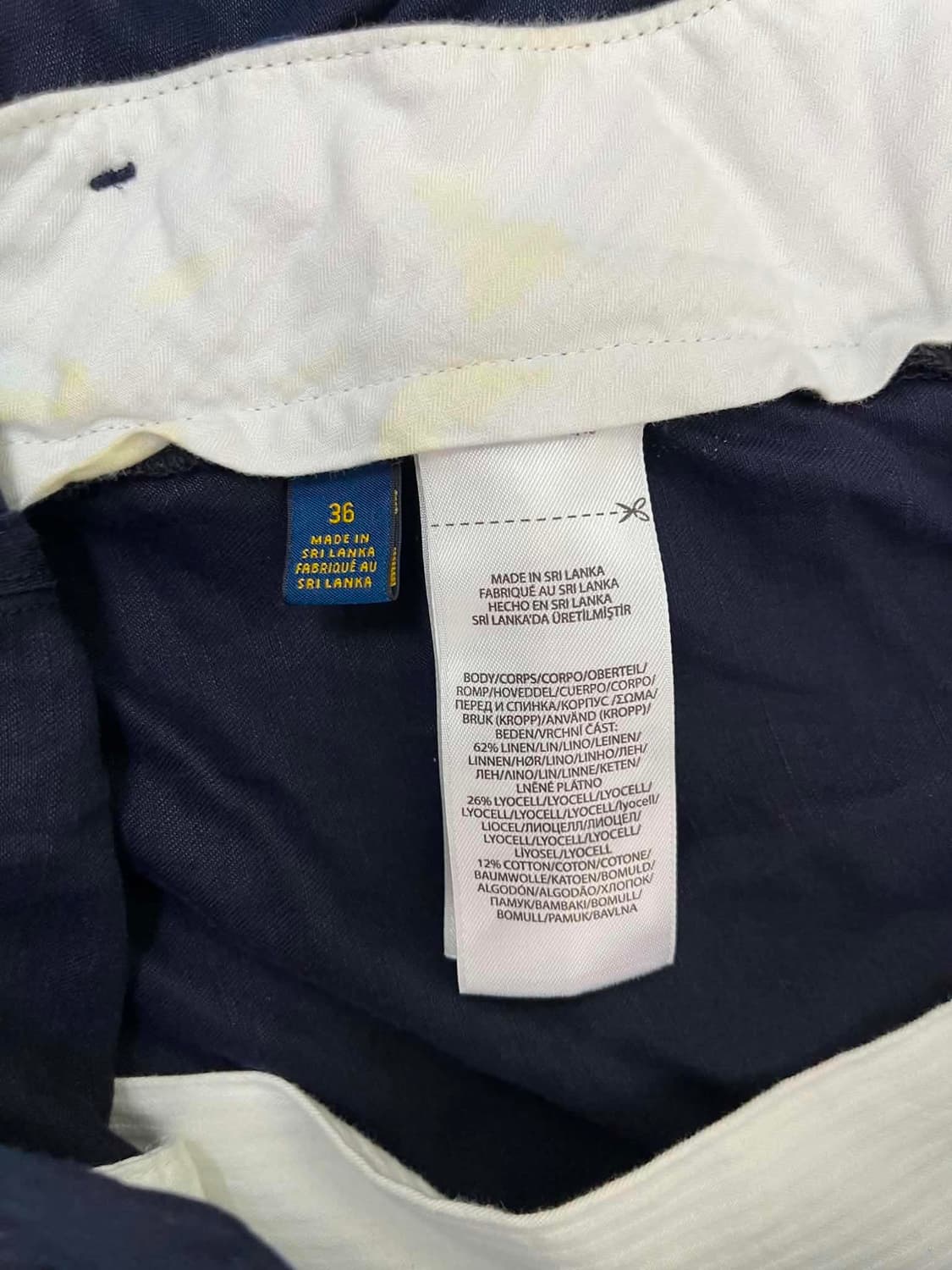 [36] 폴로 랄프로렌 네이비 매장판 린넨 숏츠 반바지 상품이미지5