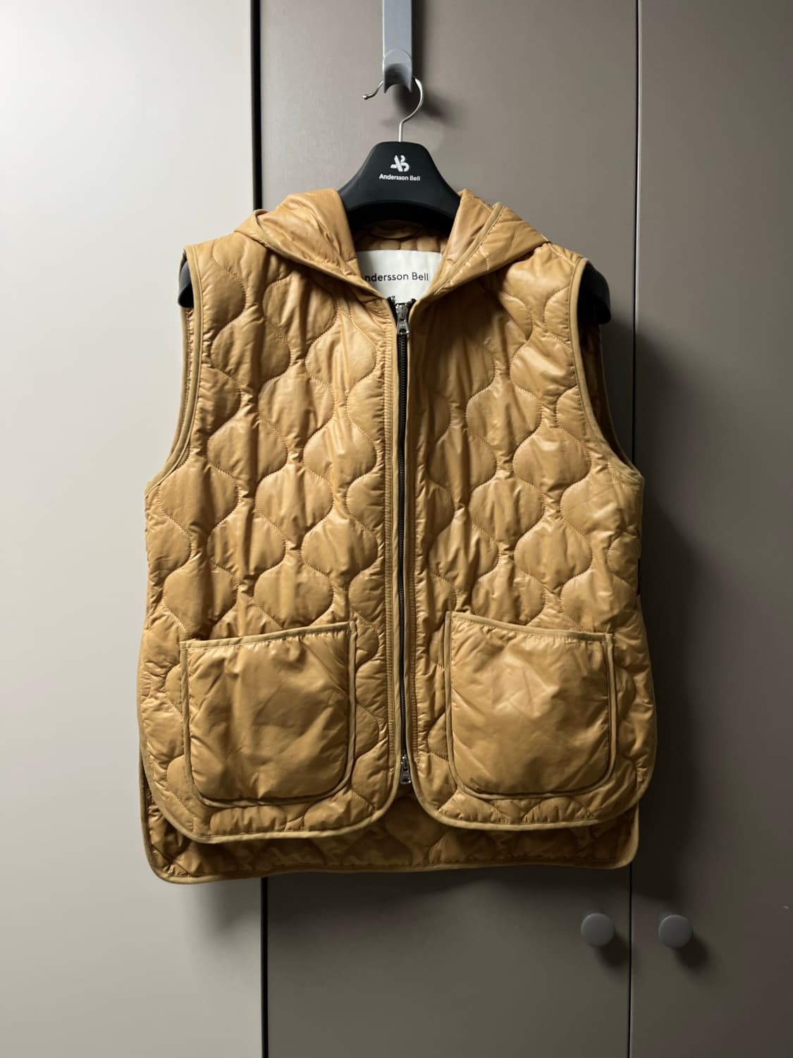 앤더슨벨 신슐레이트 퀼티드 후디 베스트 atb226u(TAN) M사이즈 상품이미지2