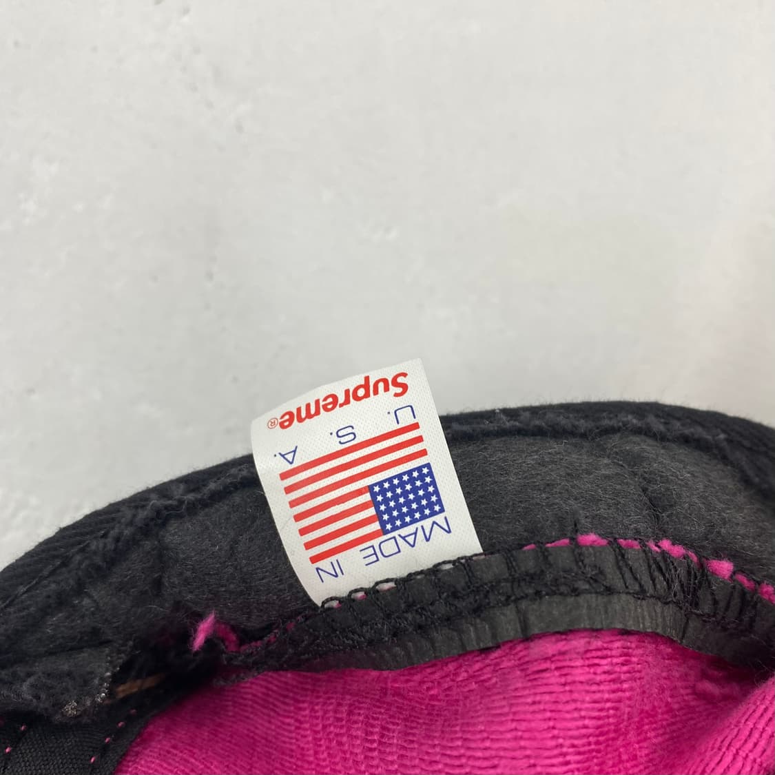 슈프림 레더 스트랩 박스 로고 핑크 캠프 캡 상품이미지5