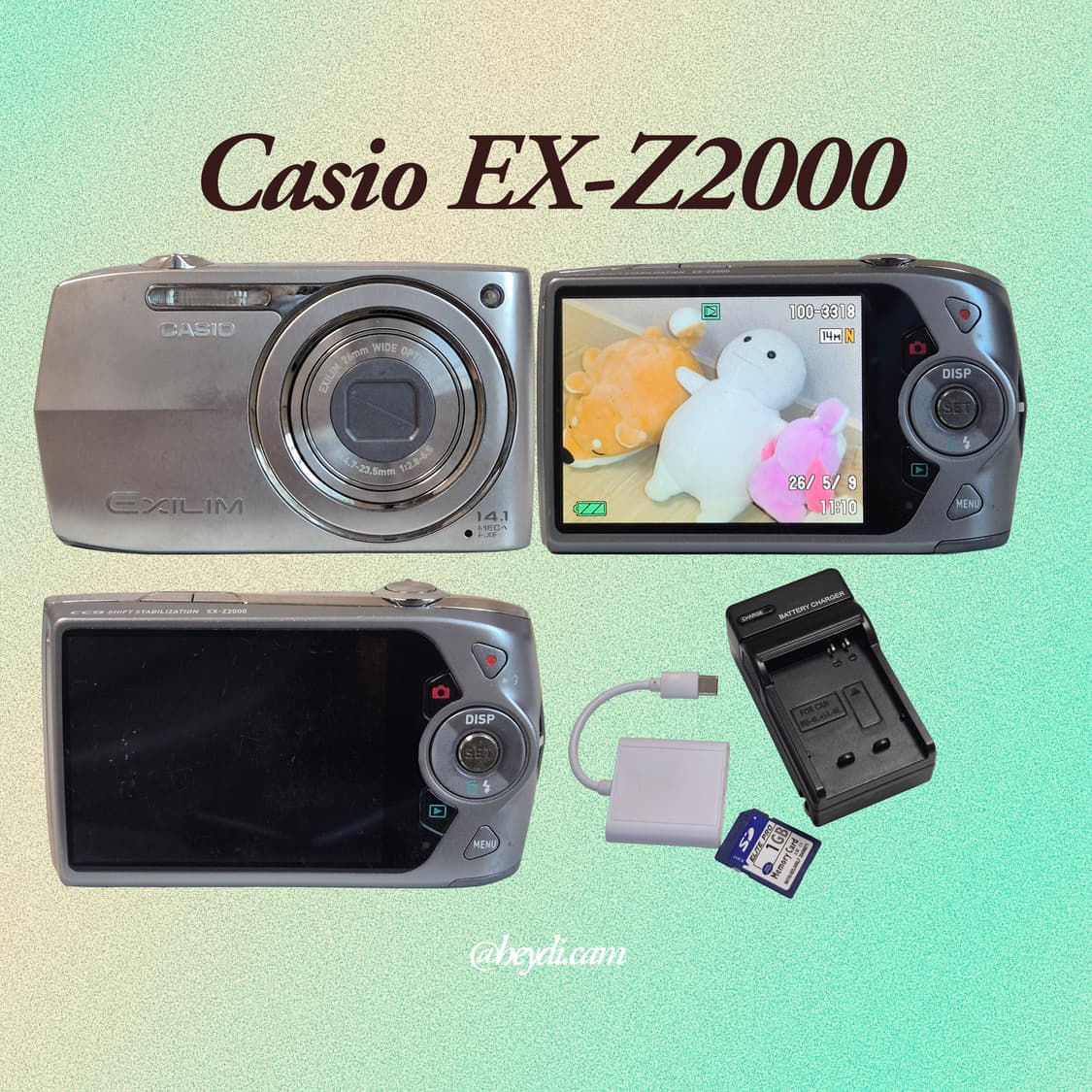 (로제, 모카, 아일릿) 카시오 엑슬림 z2000 실버 상품이미지2