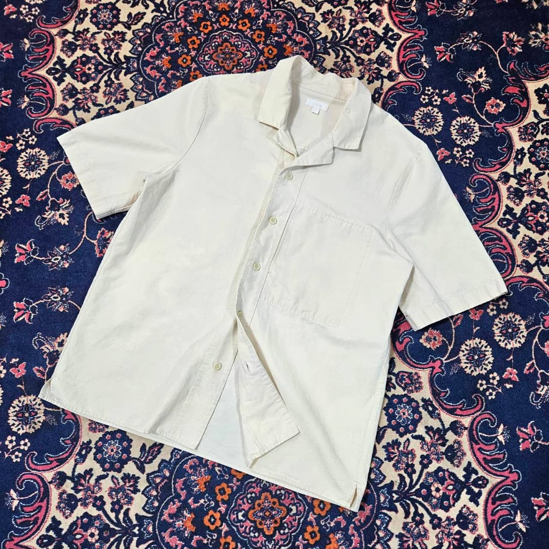 코스(COS) 카라넥 루즈핏 반팔 셔츠 L size 상품이미지1