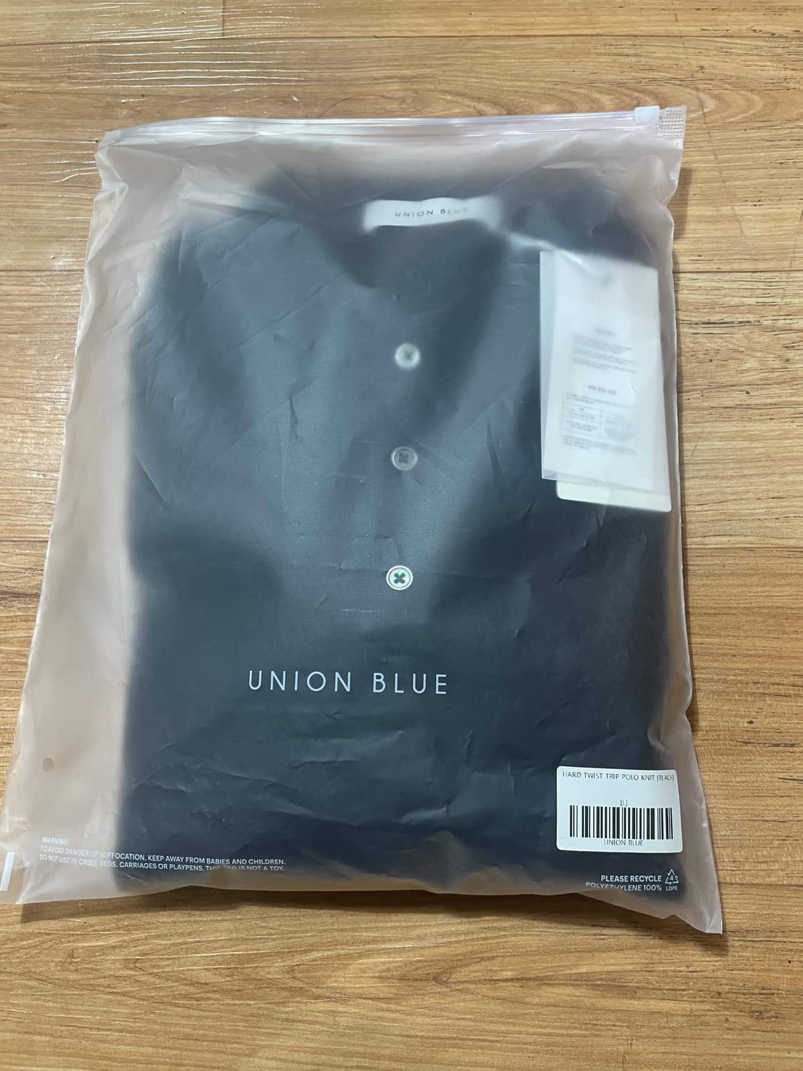 유니온블루 HARD TWIST TRIP POLO KNIT [BLACK] 상품이미지4