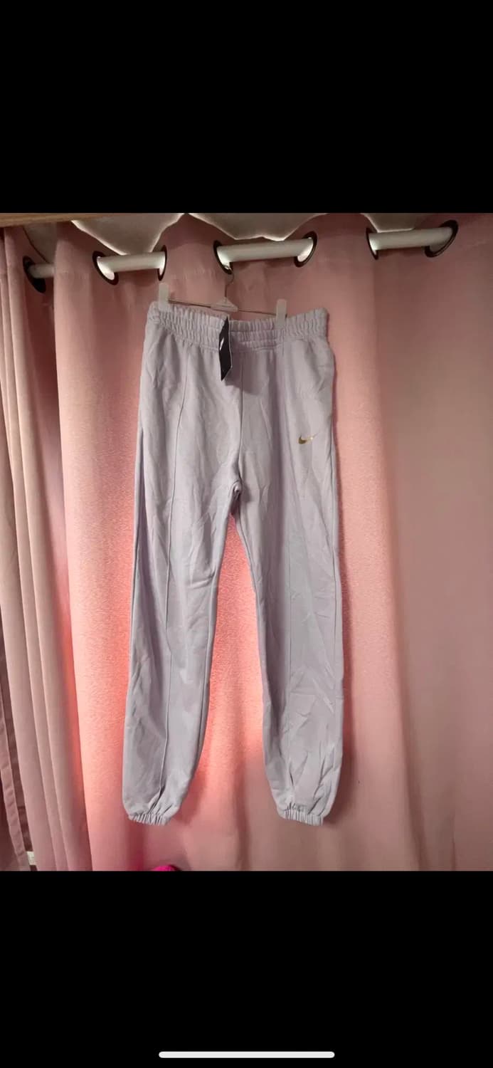 나이키 정품 새상품 새택 면 츄리닝바지 조거팬츠 라벤더 상품이미지2