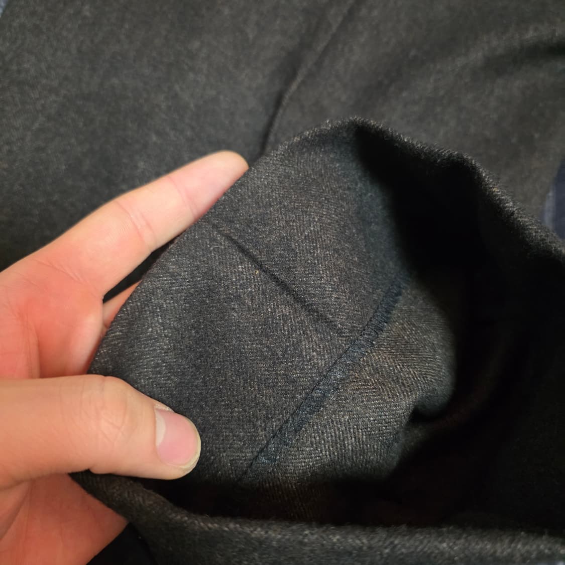 메버릭 헤링본 트위드 투턱 트라우저 브라운 L(34) 상품이미지6