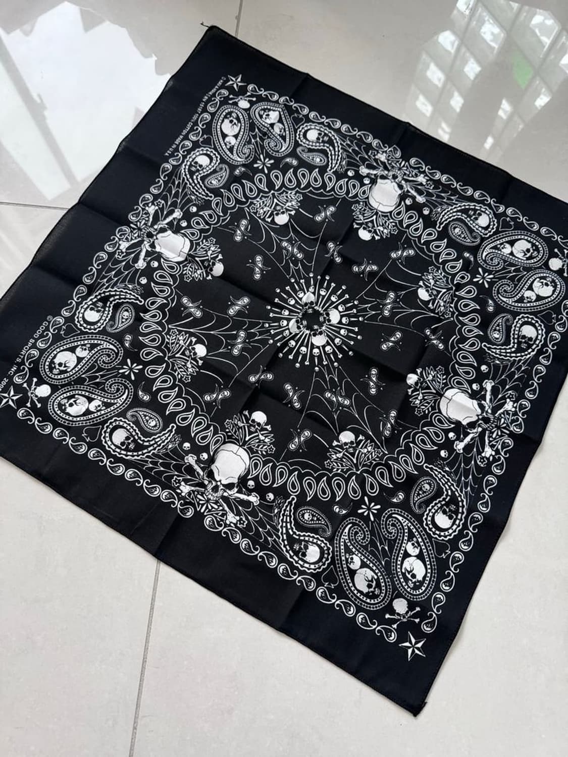 SKULL WEB BANDANA 스컬 웹 반다나 상품이미지1