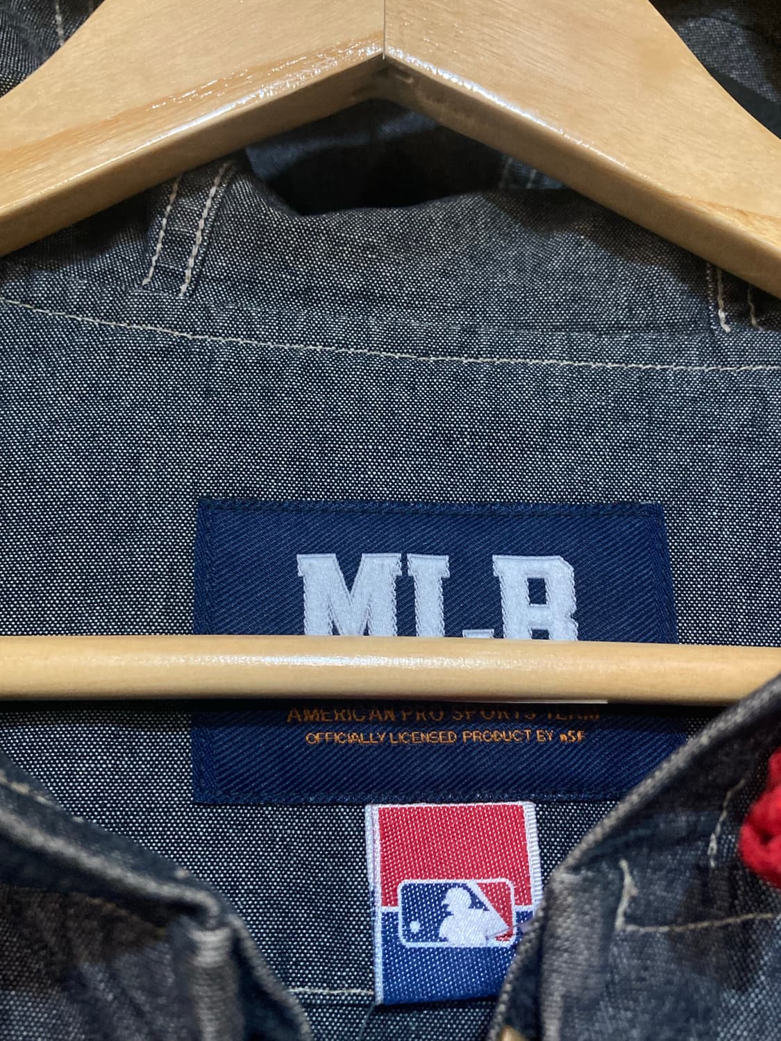 ⚜️MLB(엠엘비) 올드스쿨 데님 후드 재킷 상품이미지4