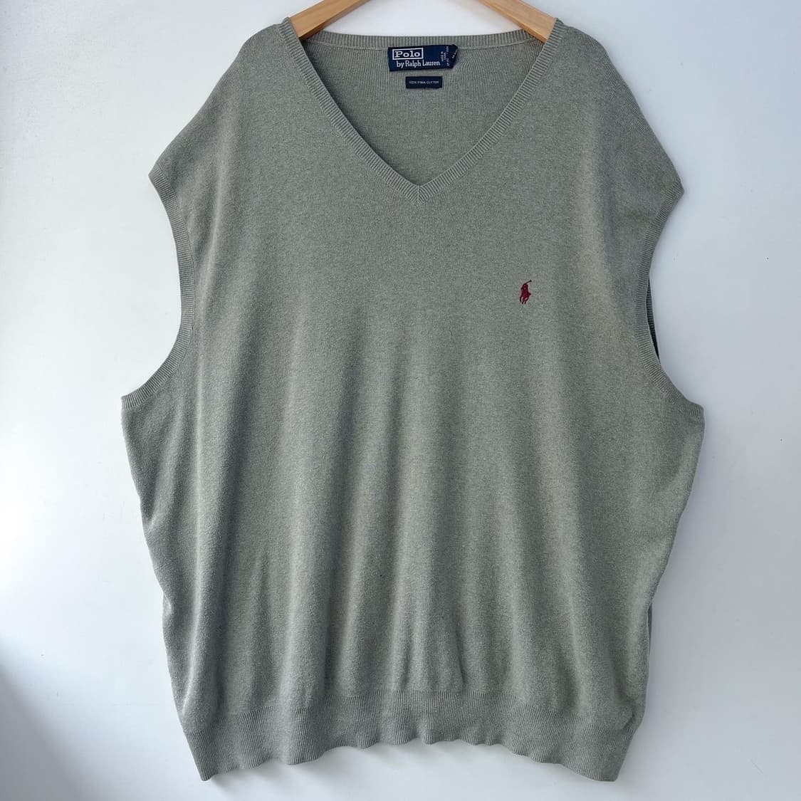 폴로 랄프로렌 기본 포니 빅사이즈 카키그레이니트베스트 상품이미지2