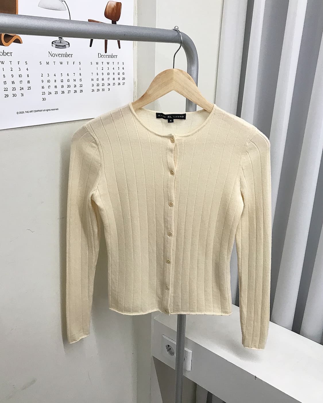 폴로 울 라운드 가디건 상품이미지1