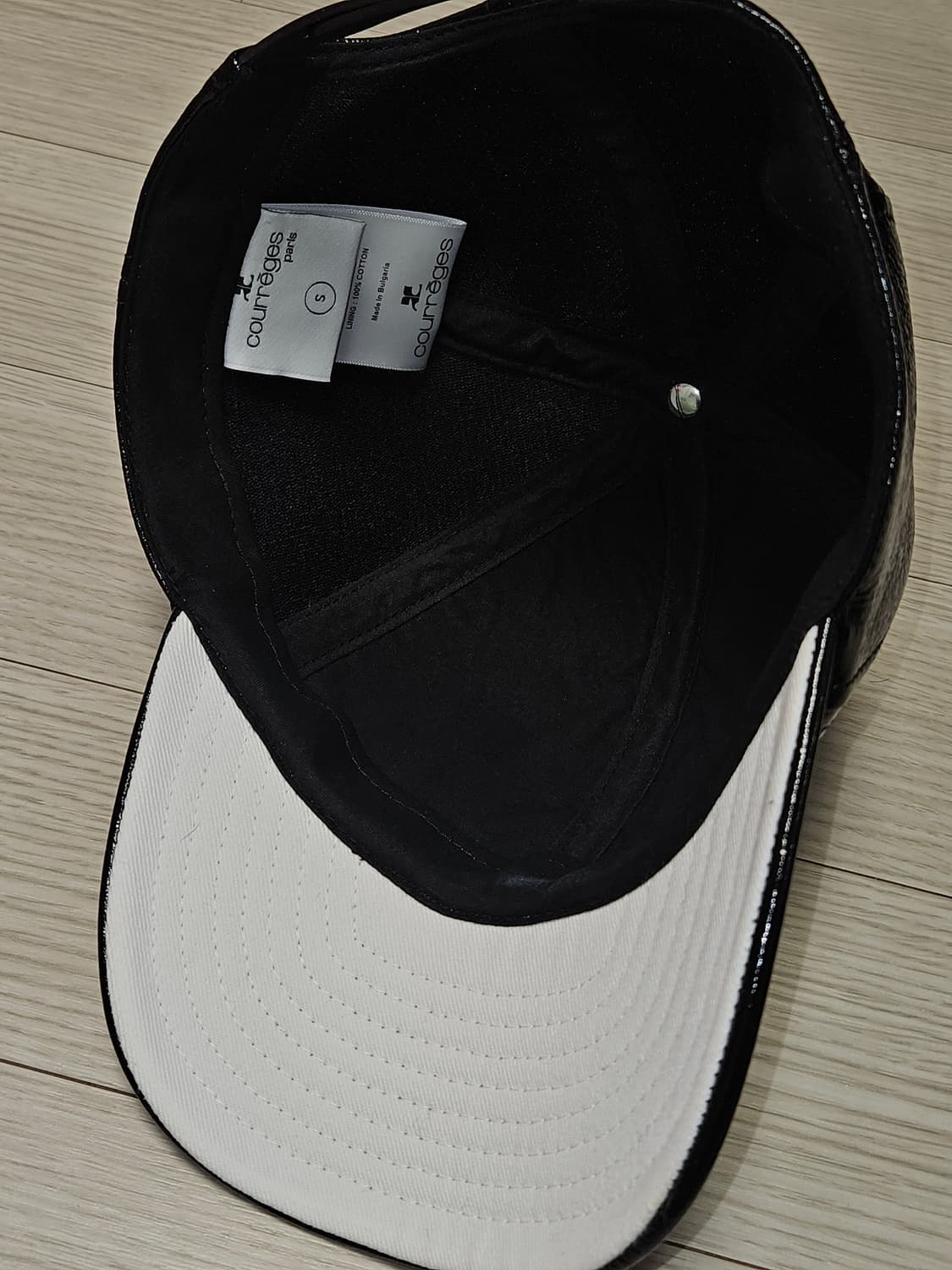 꾸레쥬 정품 로고 비닐 블랙 볼캡 S 상품이미지3