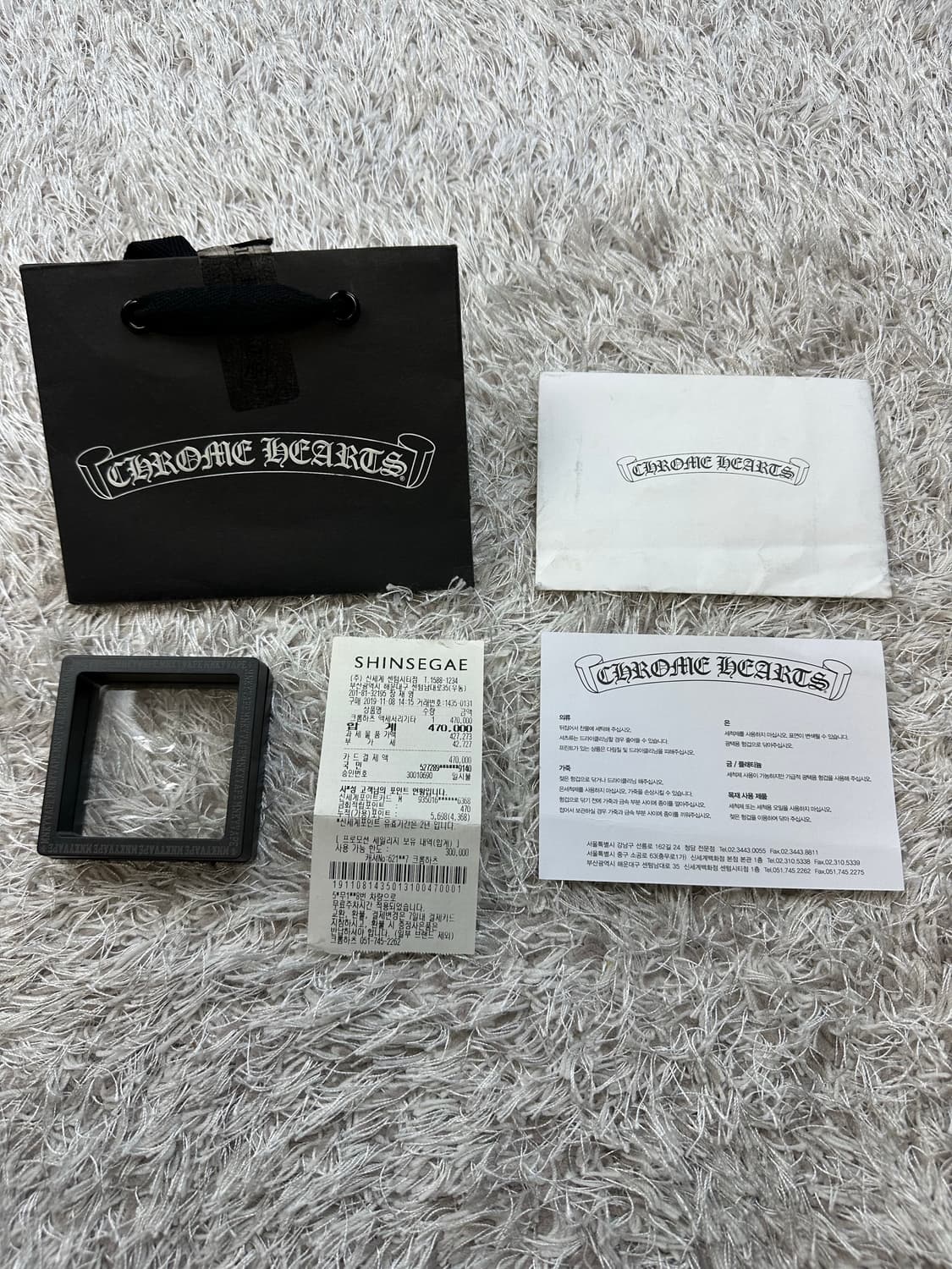 [US 10] 백화점판 정품 크롬하츠 퍽유링 6mm 상품이미지2