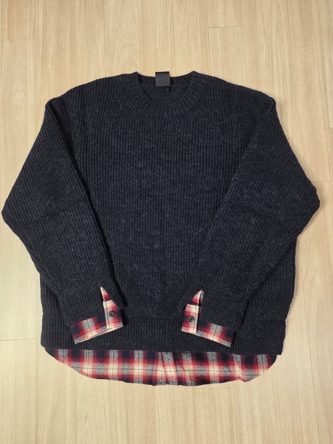 준지 셔츠 배색 풀오버 상품이미지1