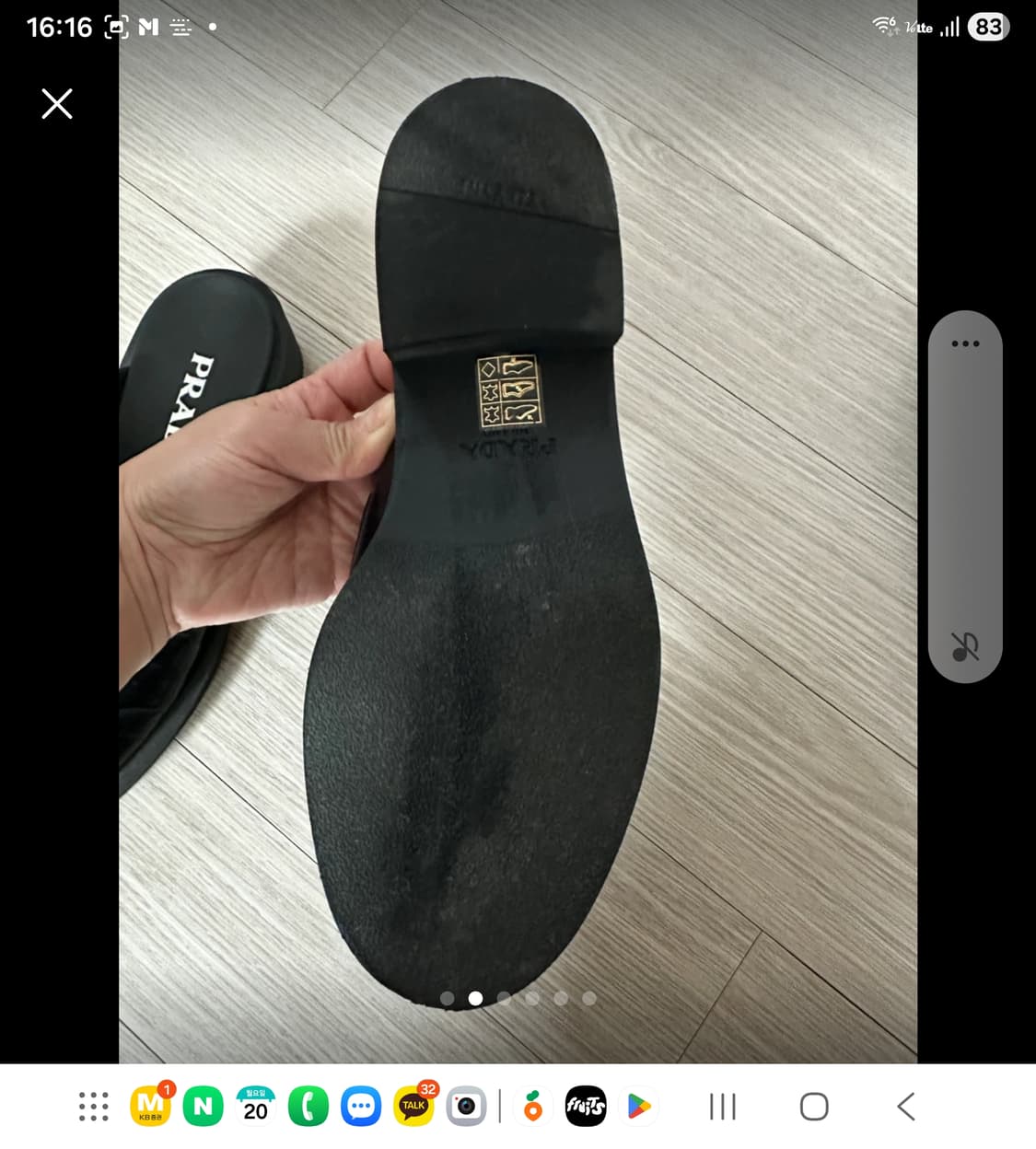 프라다 브러시드 뮬 상품이미지3