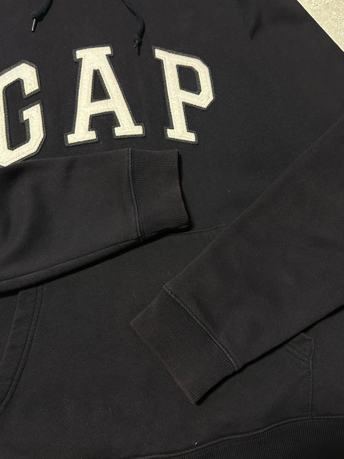 갭 GAP 빅로고 블랙 후드티 상품이미지3