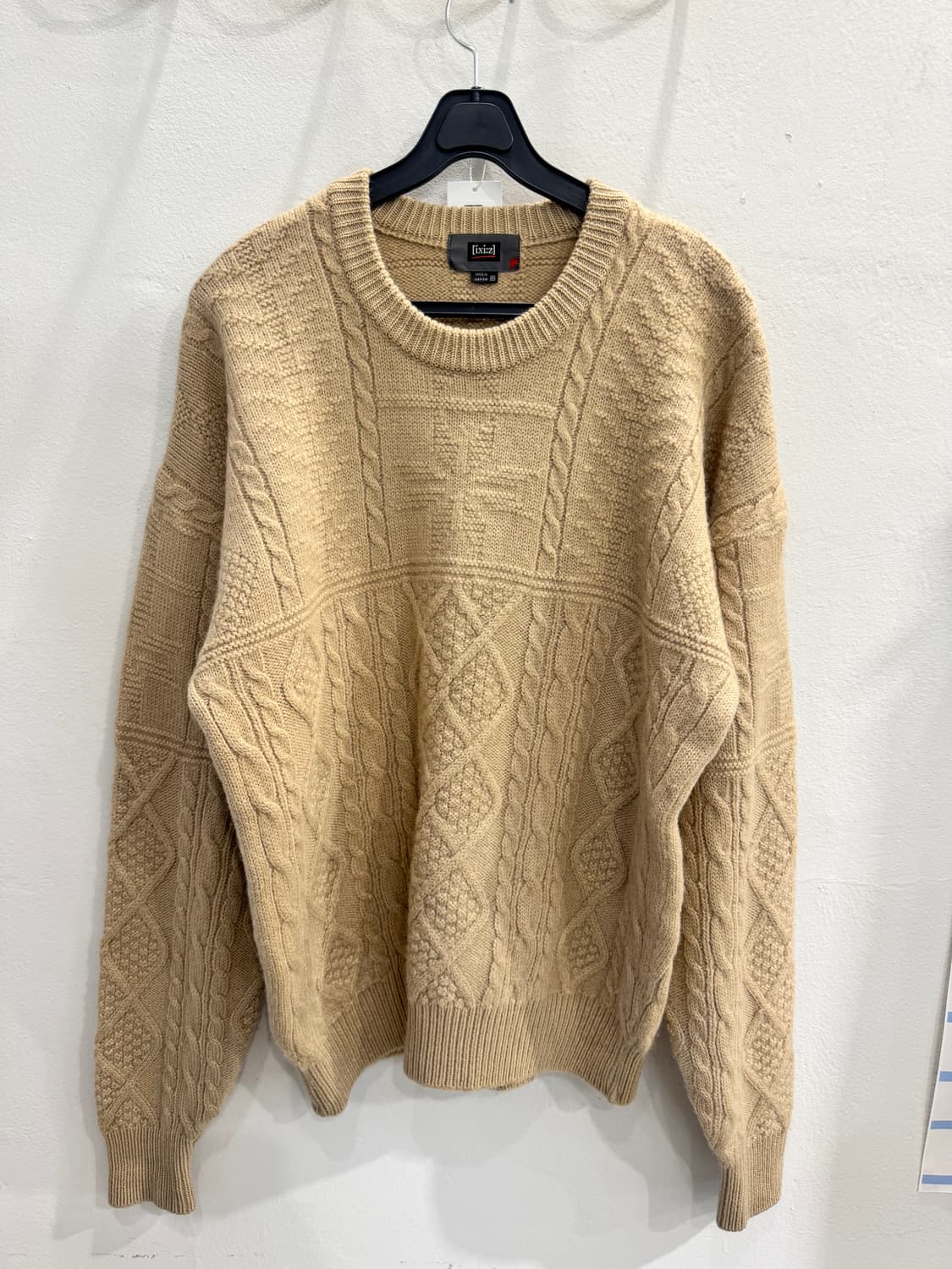 japan vintage 루즈핏 울 케이블니트 상품이미지1