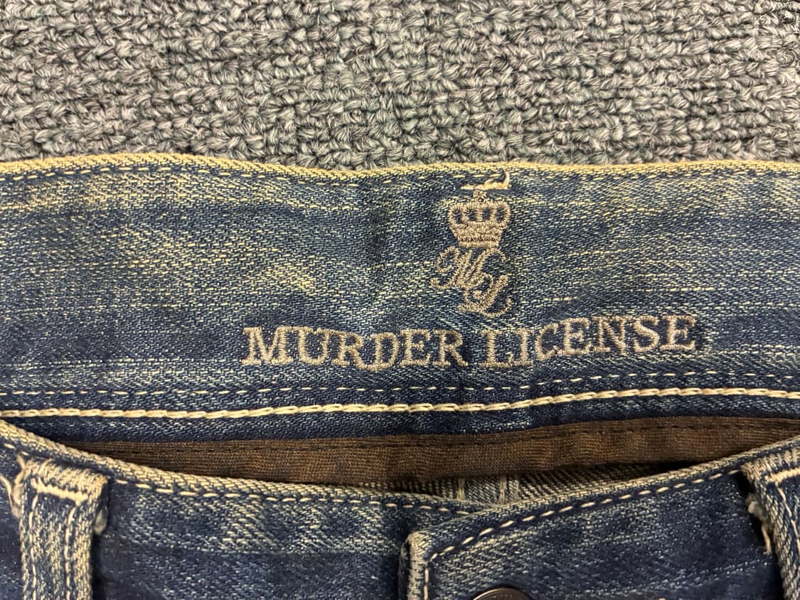OS)Murder License 빈티지 여성 셔링 디테일 데님팬츠 상품이미지3