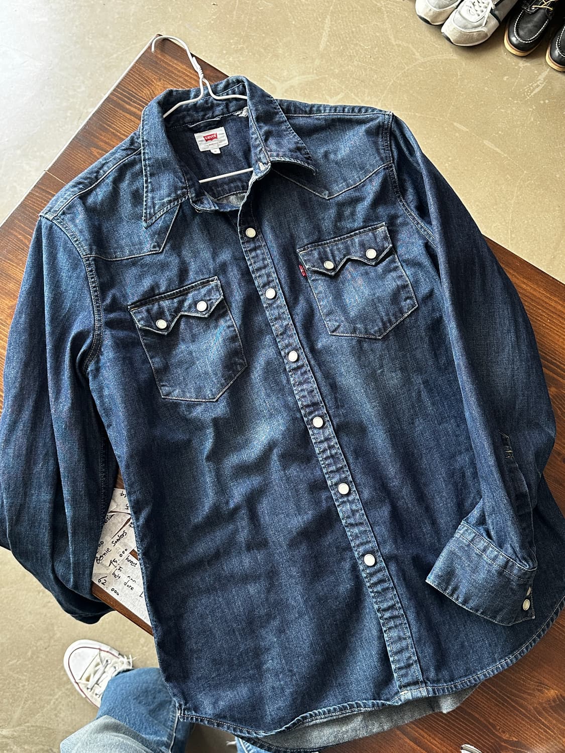 리바이스 웨스턴 데님 셔츠 스냅버튼 데님셔츠 상품이미지2