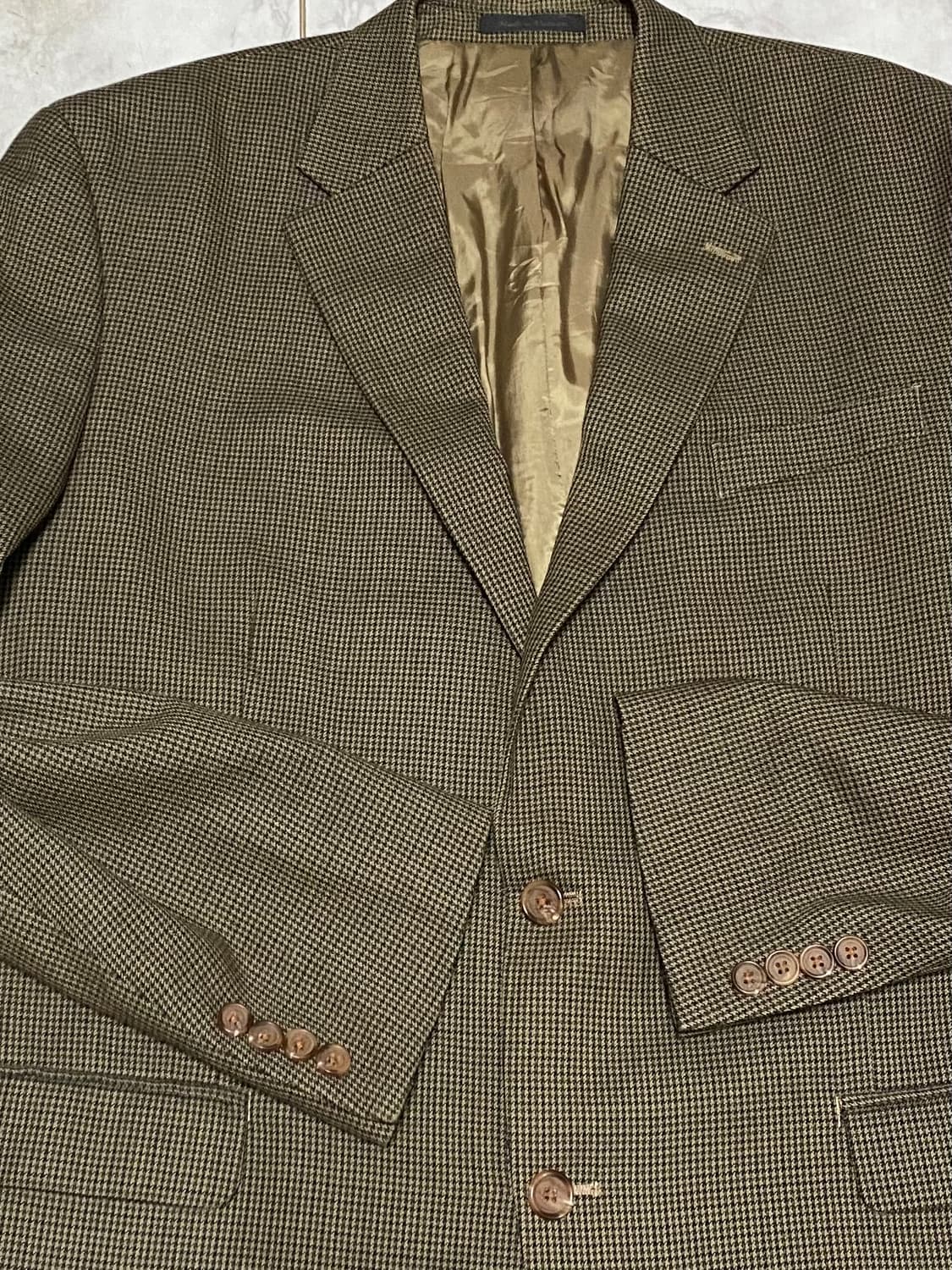 랄프로렌 헤링본 체크 브라운 블레이져 자켓 110 상품이미지3