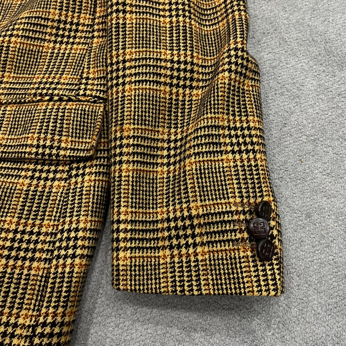 85R 지방시 캐시미어 울 체크 블레이저 상품이미지3